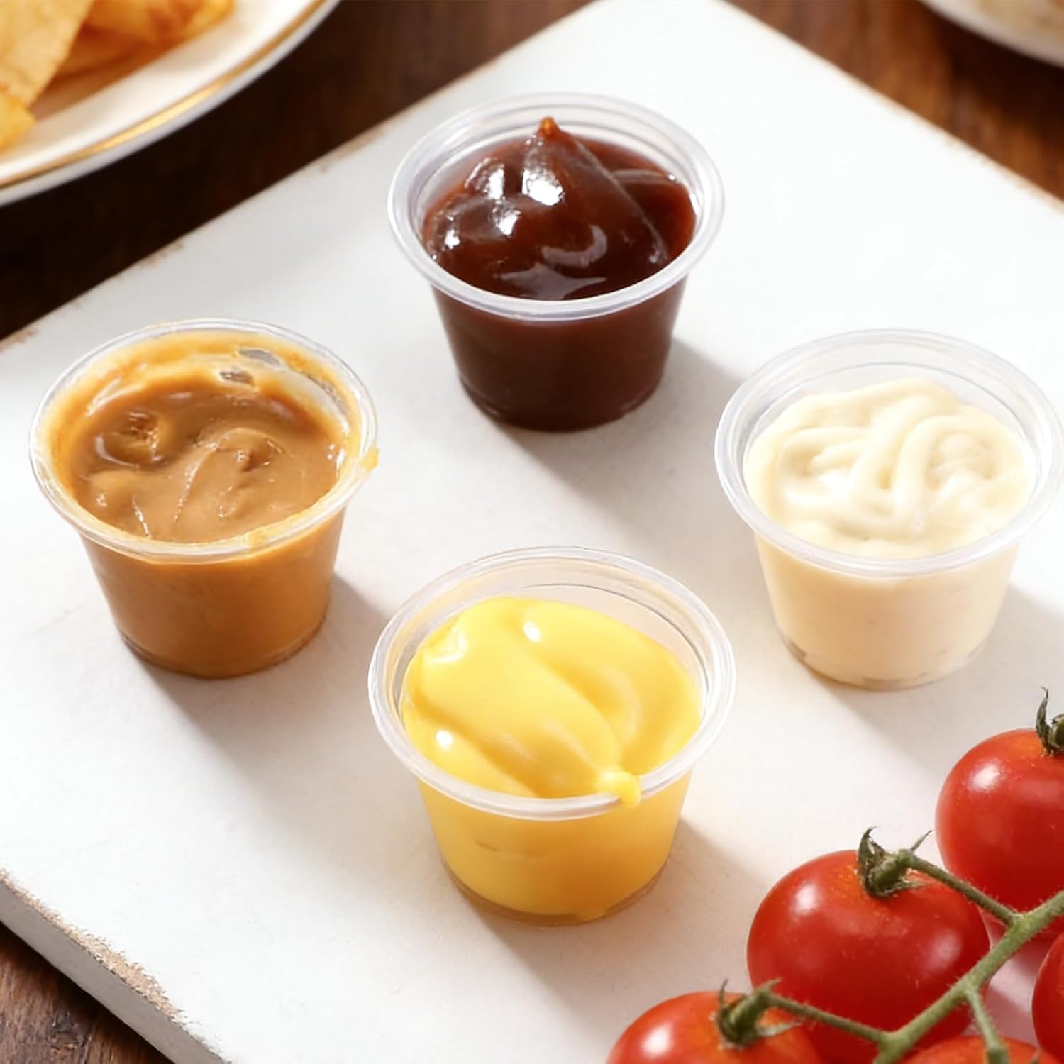 Thumbnail 6 de Lamosi 500 Set 1 oz Jello Shot Cups with Lids – Bulk 1 oz Disposable Condiment Cups for Storage, Dressing, and Dipping