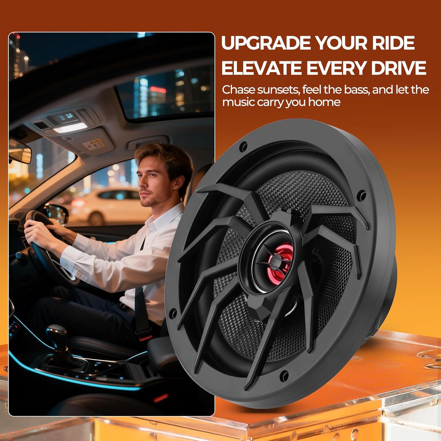 Detalle de CLES ZYZ 6.5" Coaxial Car Speakers: 250W RMS Upgrade with 1000W Peak Power