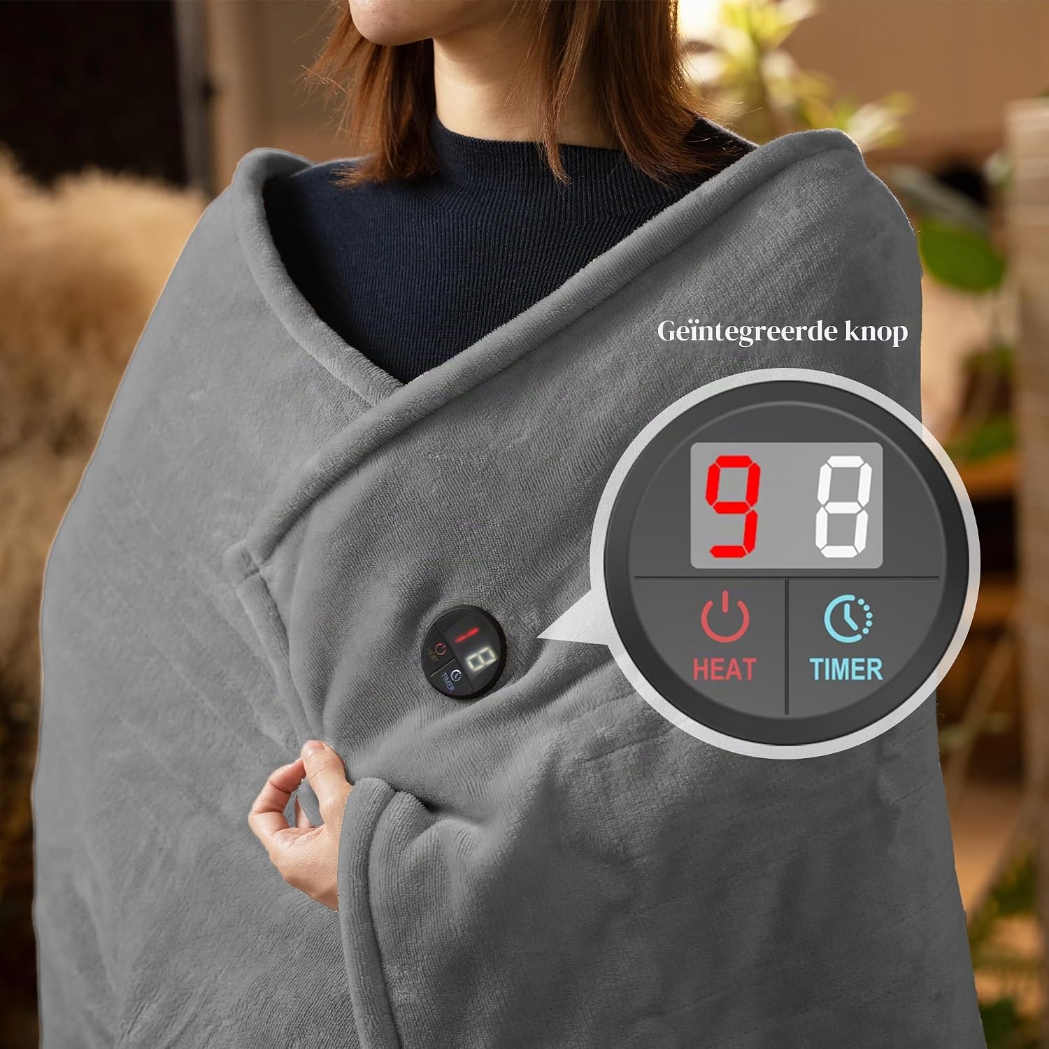 Thumbnail 4 de GOTCOZY TW1-GJIF-130180 elektrische deken 130 x 180 cm, 10 warmtestanden