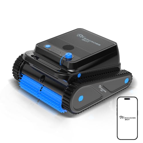 Detalle de EVERCROSS BOT U8: Robot limpiapiscinas sin cable con app para fondo, paredes y línea de agua