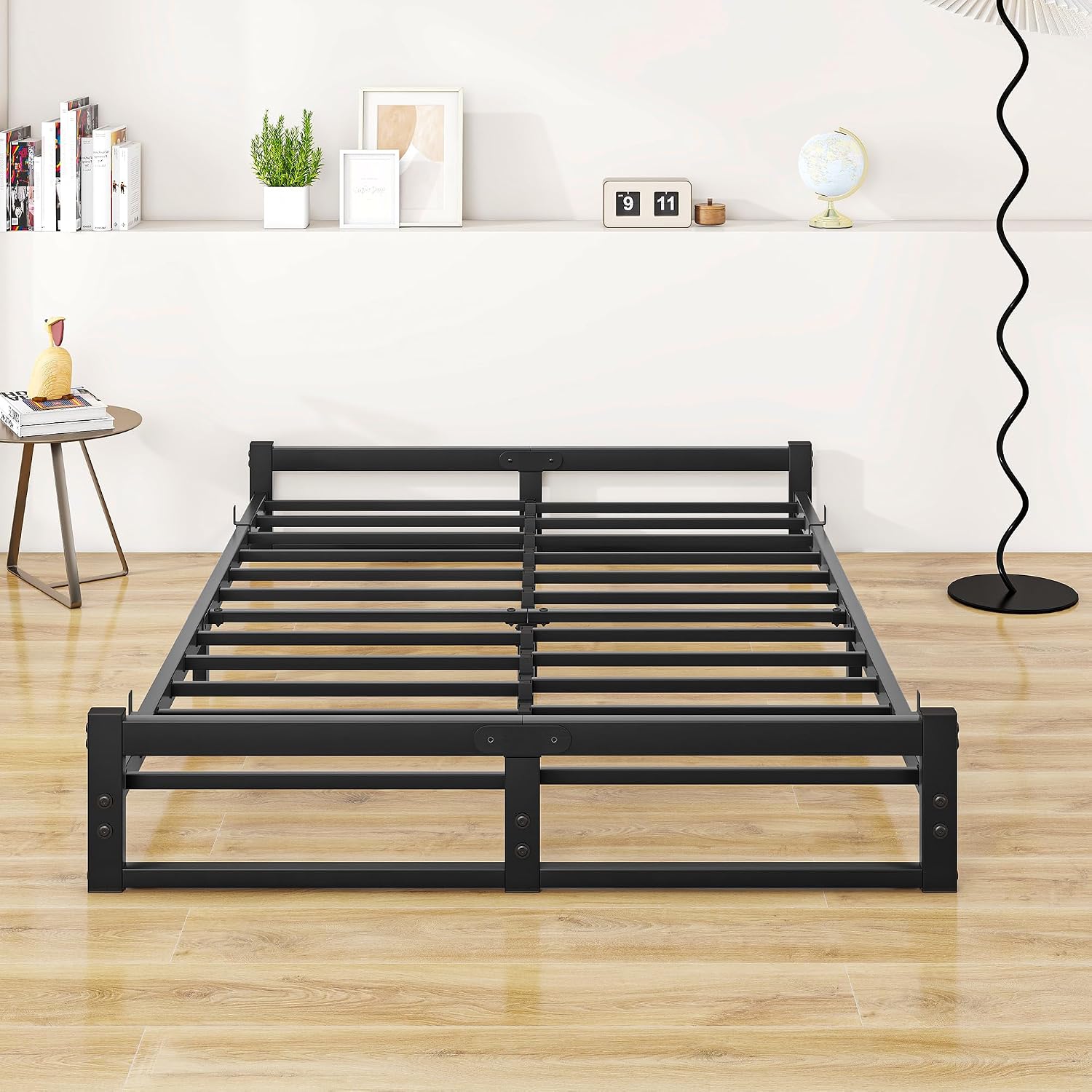 Detalle de VECOCHO 1016P-BK-6Y metalen bedframe 120 x 200 cm, zwart