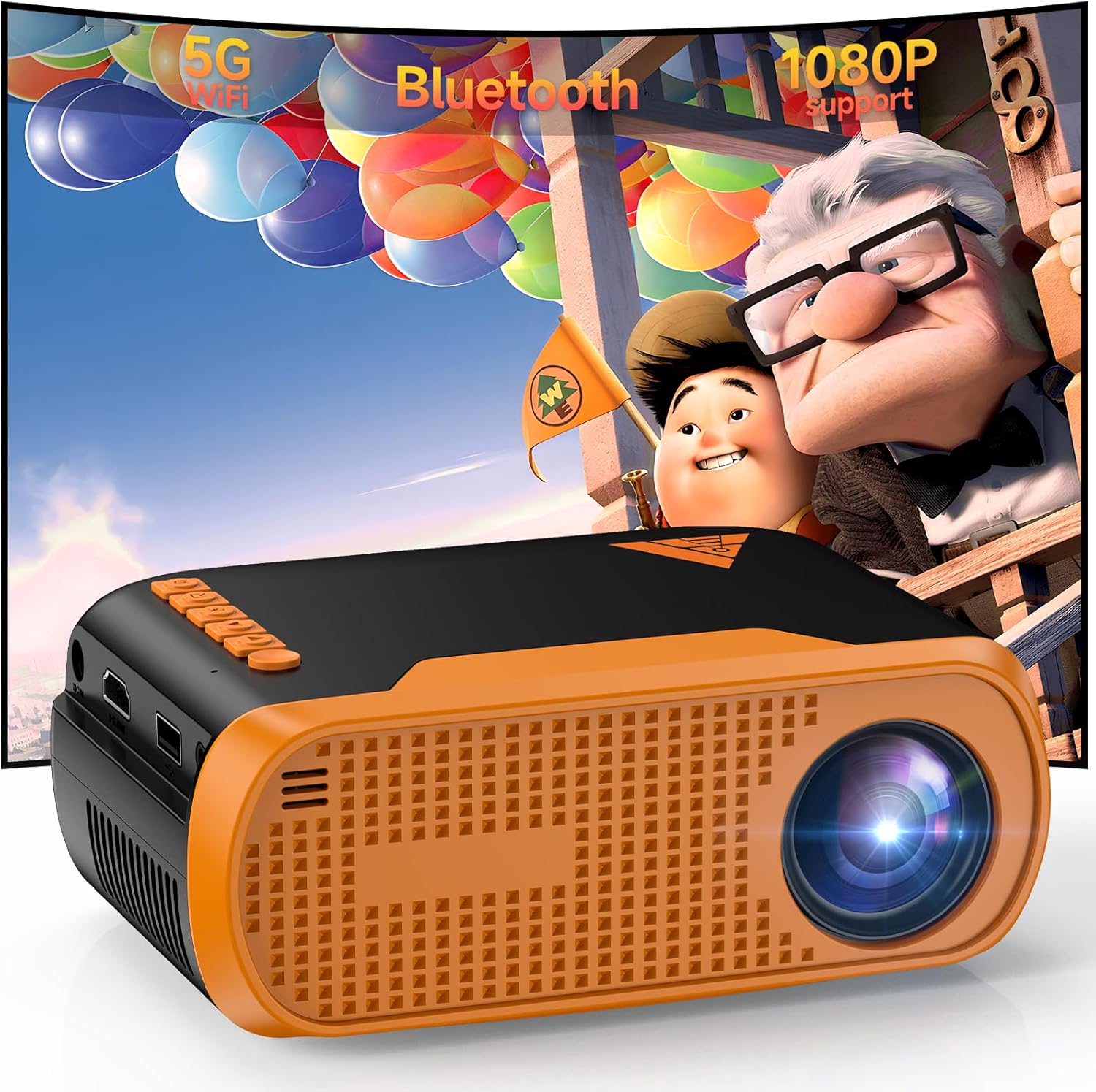 Detalle de Mini Video Projector | Native 1080P Portable WiFi/Bluetooth Home Theater