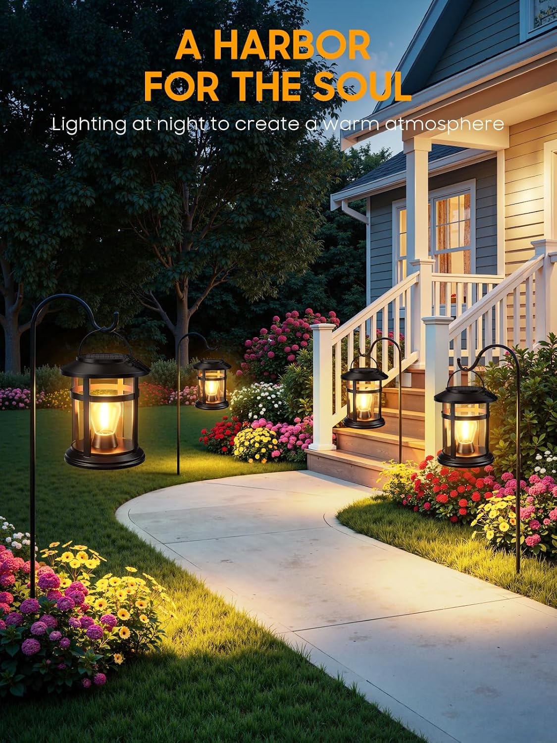Thumbnail 2 de BONLION TLL048B Solar Lanterns, 2-Pack Warm LED, IP65 Waterproof