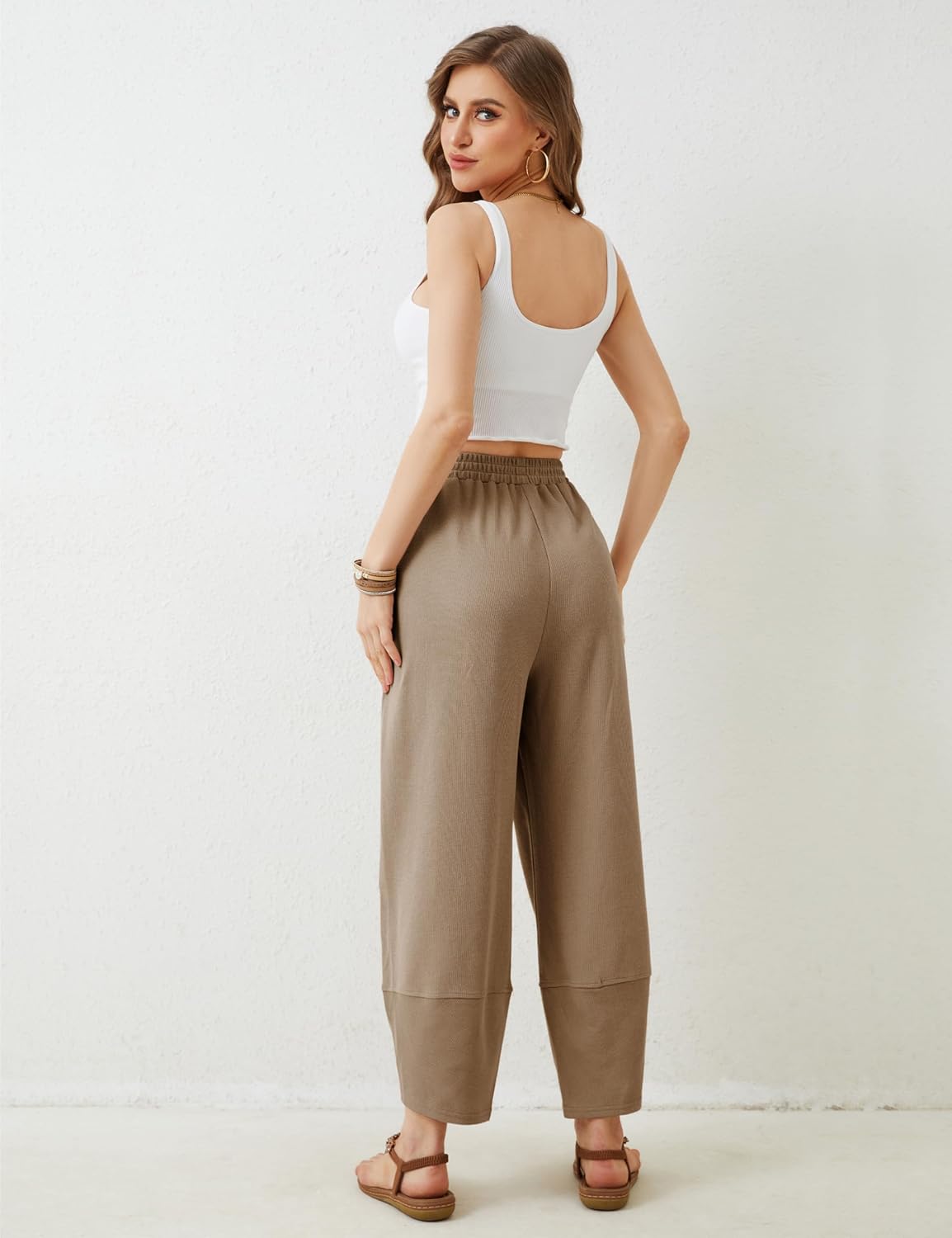Thumbnail 2 de Himosyber Women Cotton Wide Leg Palazzo Pants
