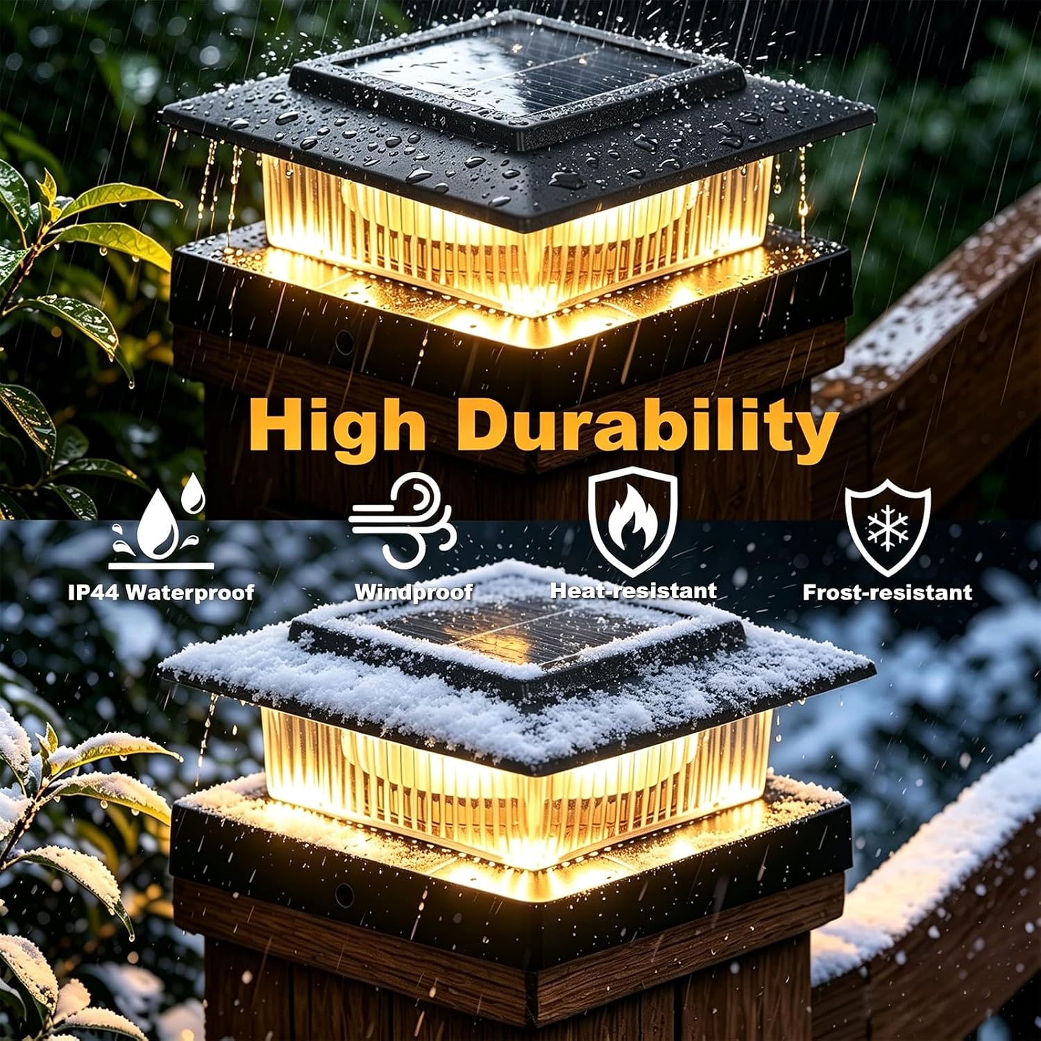 Detalle 2 de Miosugo 2026070101 Solar Post Cap Lights, 13 RGB Modes, 12-Pack