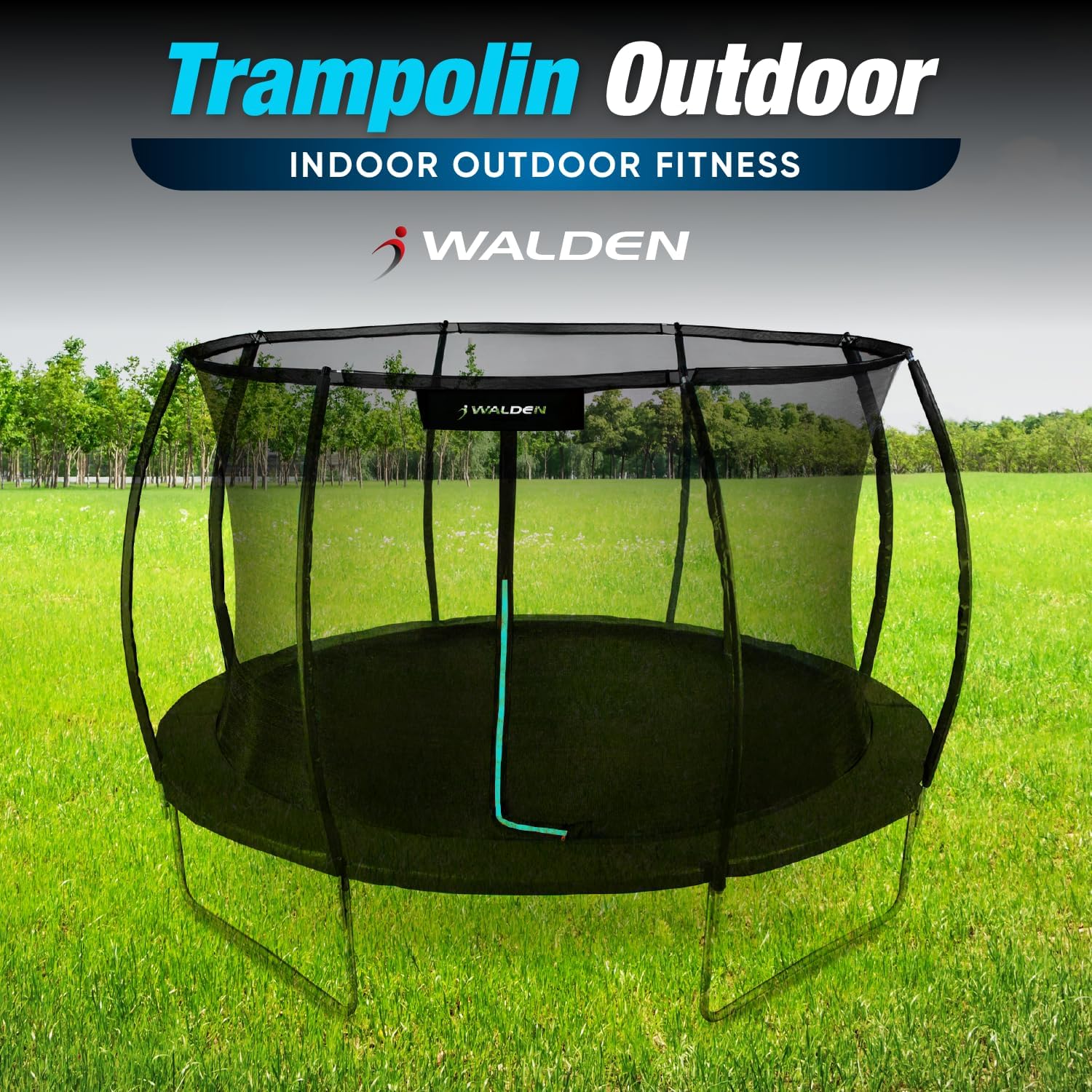 Detalle de Trampolin Outdoor Ø 244 cm – Sicherheitsnetz, gepolsterte Stangen, belastbar bis 100 kg