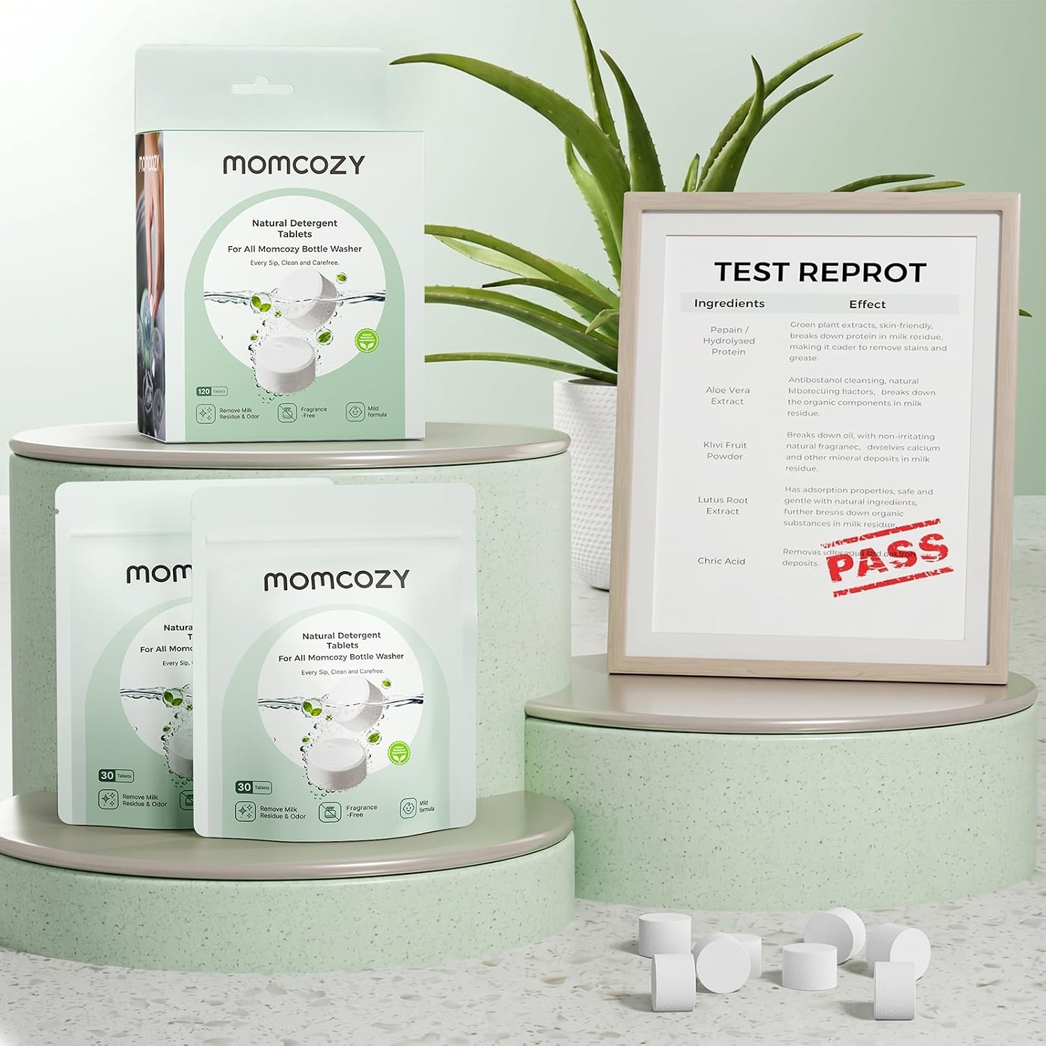 Thumbnail 6 de Momcozy Offizielle Waschtabletten – pflanzliche Reinigung für Babyflaschen, 120 Tabletten