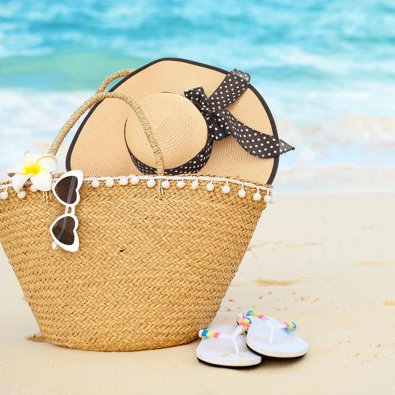 Thumbnail 4 de DRESHOW Femme Capeline Chapeau de Paille Large Bord