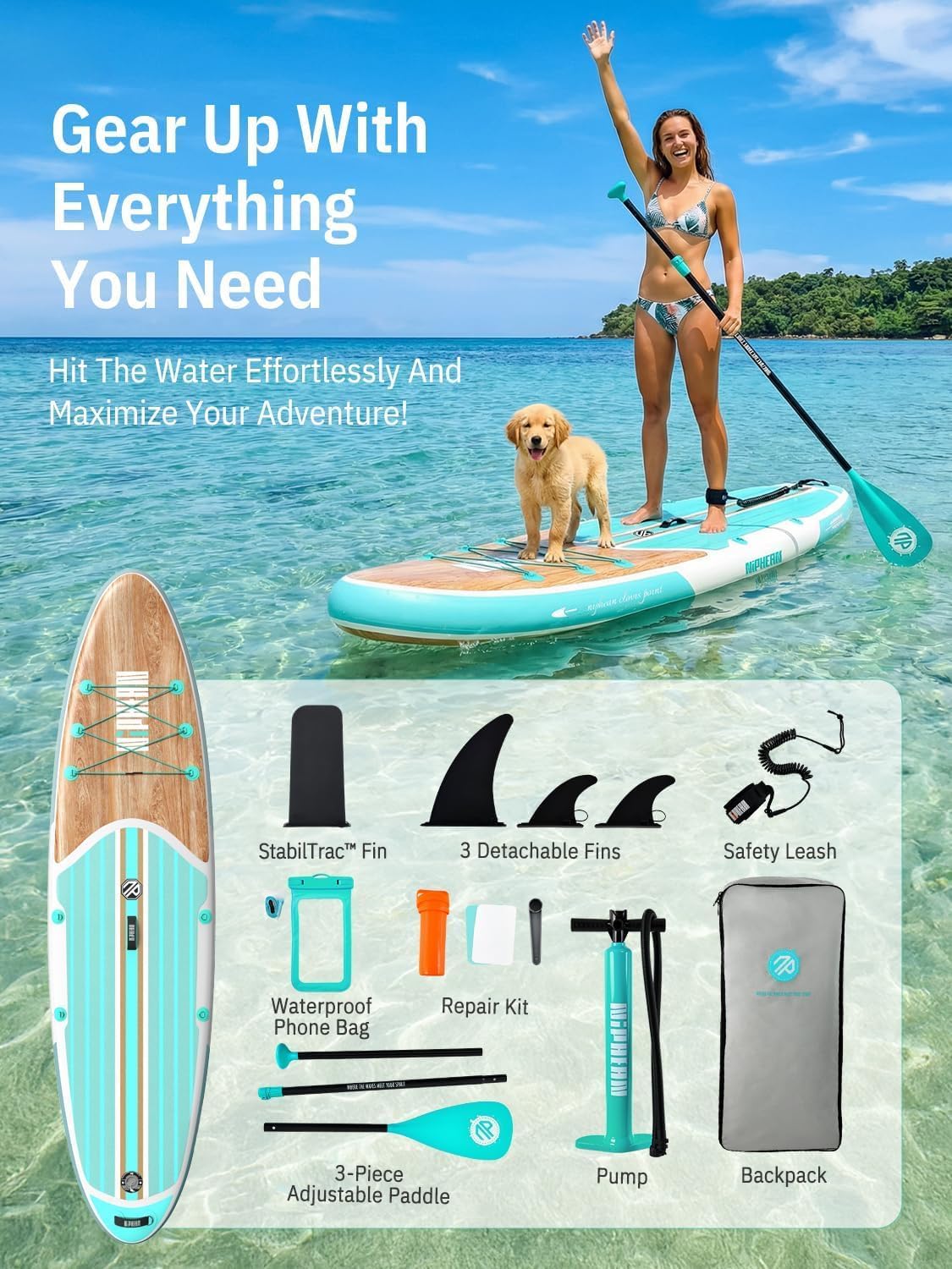 Thumbnail 4 de Niphean inflatable paddle board 10'6