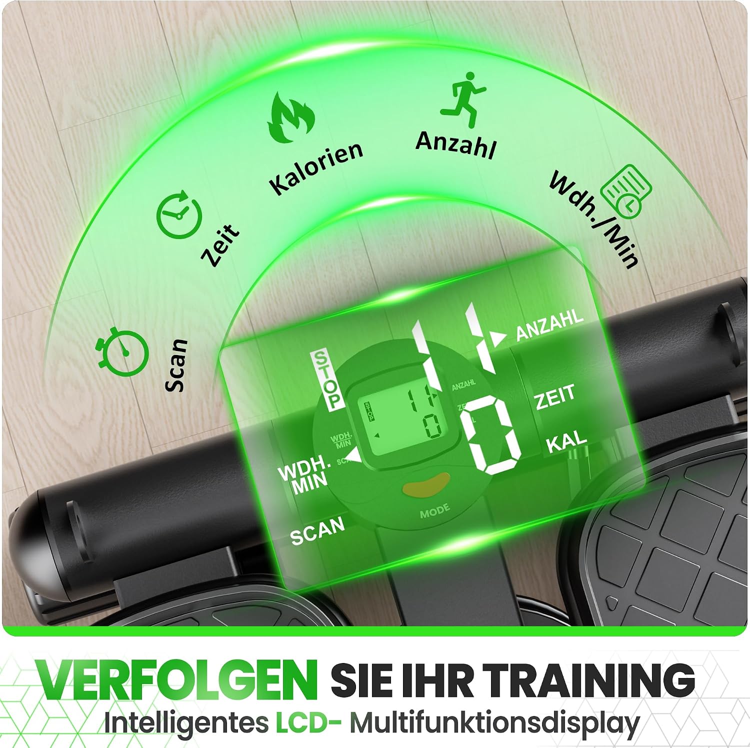 Thumbnail 2 de Ultrasport Stepper mit Widerstandsbändern 100 KG