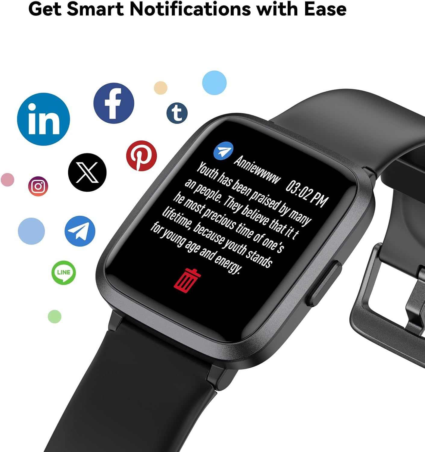 Thumbnail 3 de LIVIKEY Fitness Tracker Watch with Heart Rate Monitor