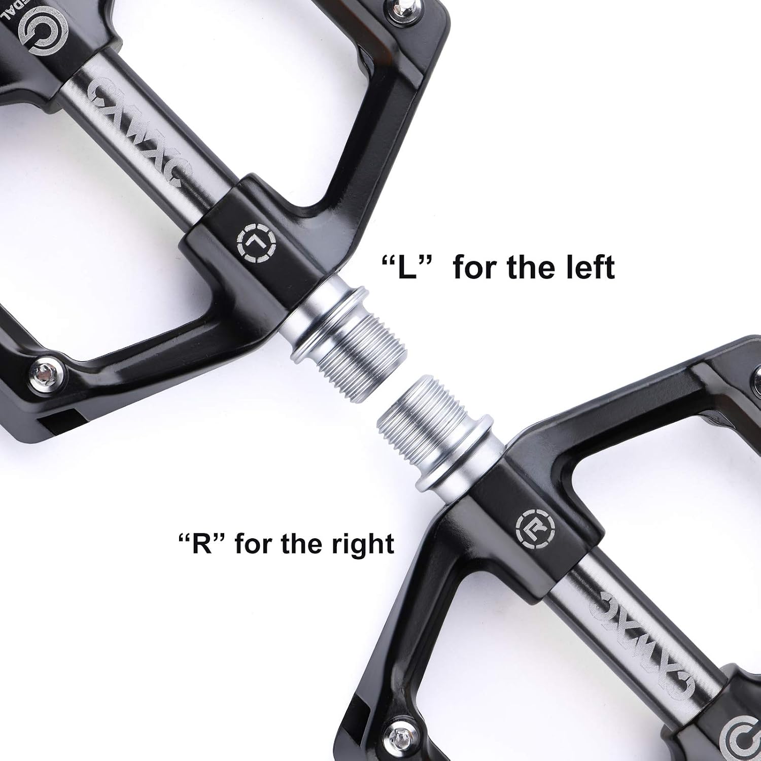 Thumbnail 4 de CXWXC Road/MTB flat bike pedals with Cr-Mo axle and removable anti-skid pins