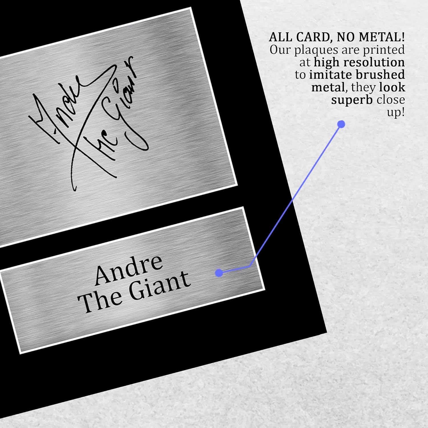 Thumbnail 4 de HWC Trading A4 Andre the Giant signed autograph display picture (A4) for WWE & WWF memorabilia fans