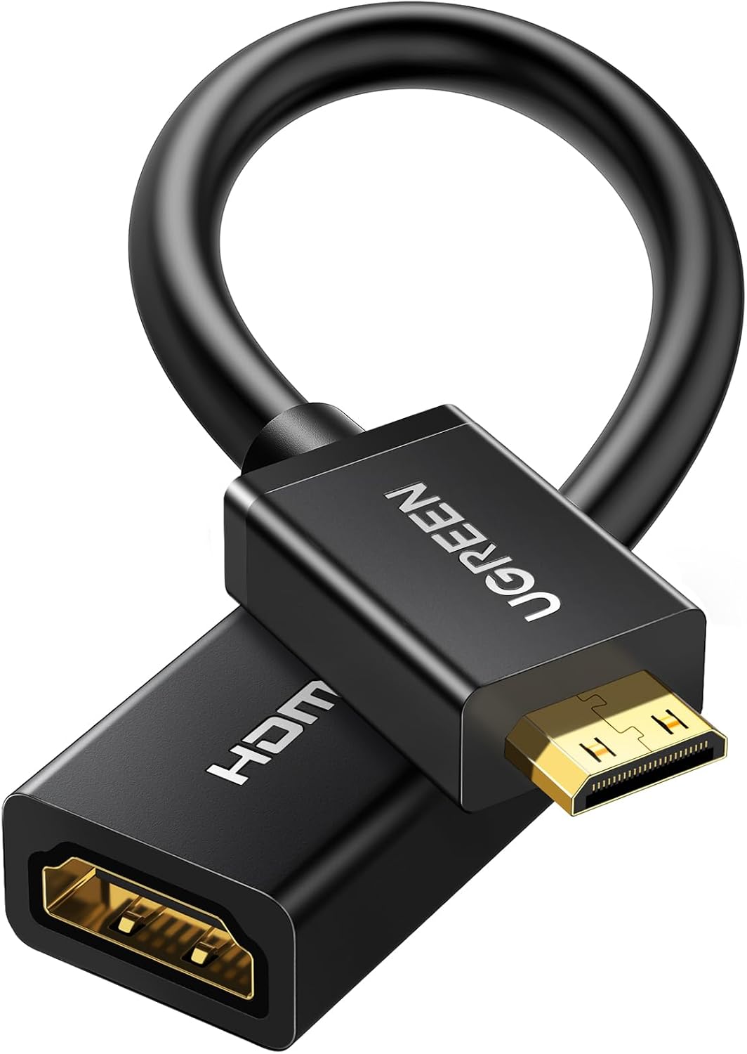 Detalle de UGREEN Mini HDMI to HDMI変換アダプター 22cm オス-メス 4K対応