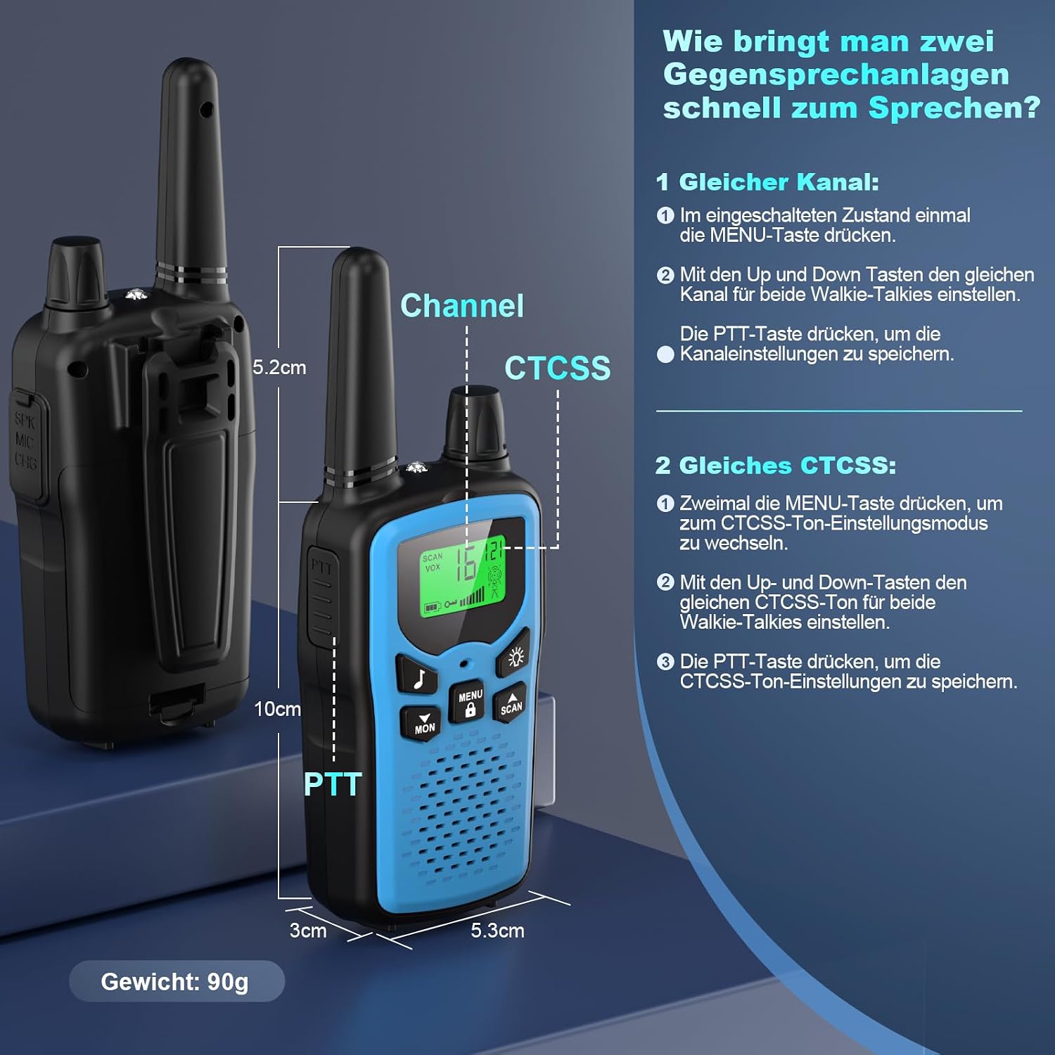 Thumbnail 2 de Walkie Talkie Kinder 4er Set