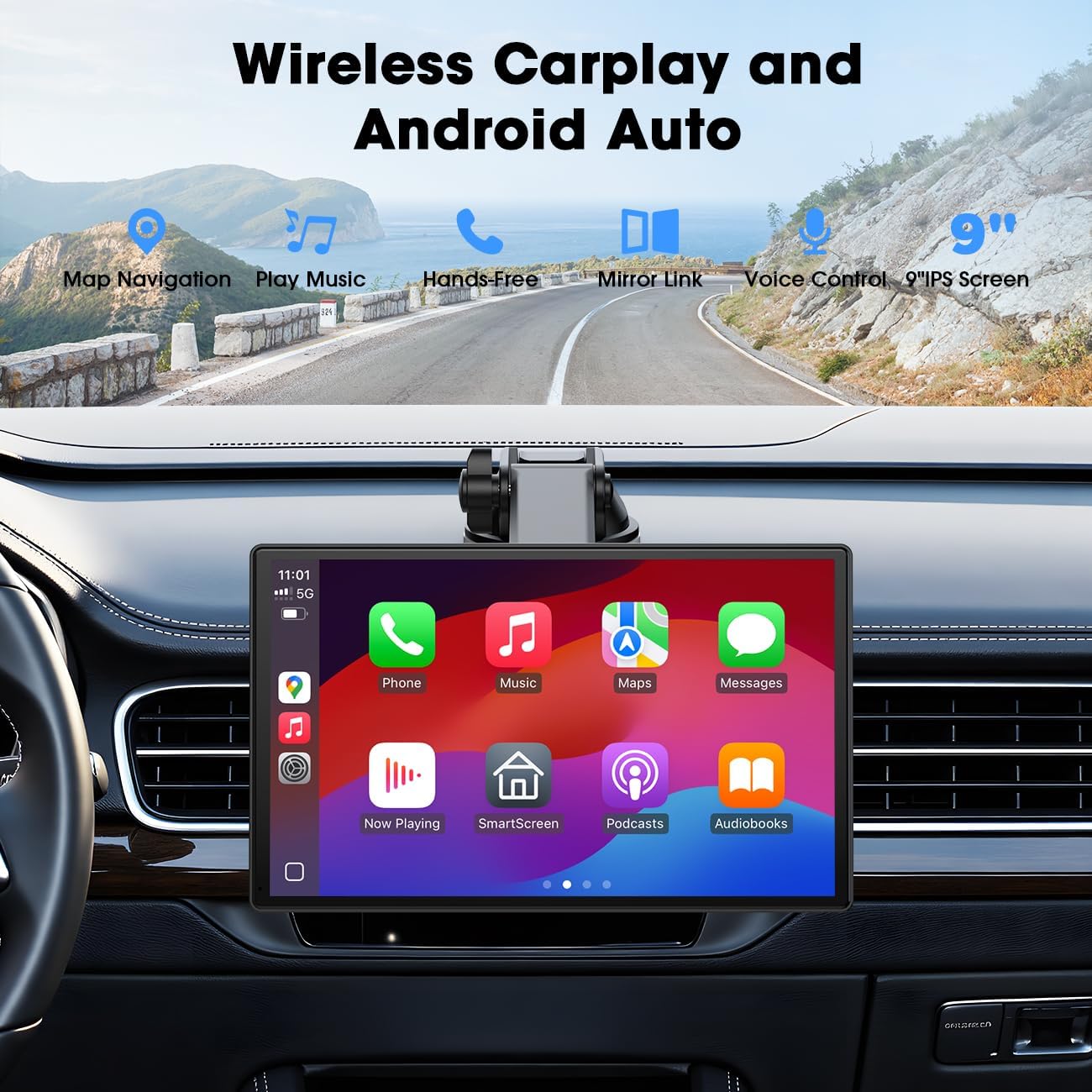 Detalle 2 de LAMTTO Wireless Carplay 9 Zoll Display
