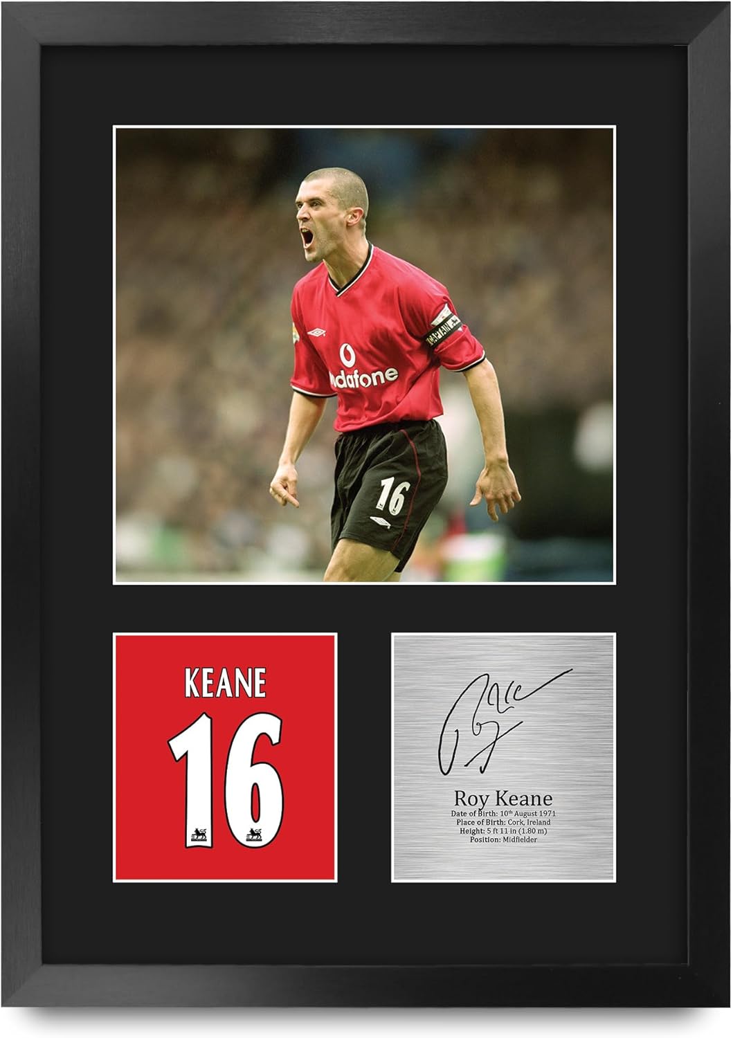 Thumbnail 3 de Roy Keane Signed Autograph Picture, A4 Portrait – Framed