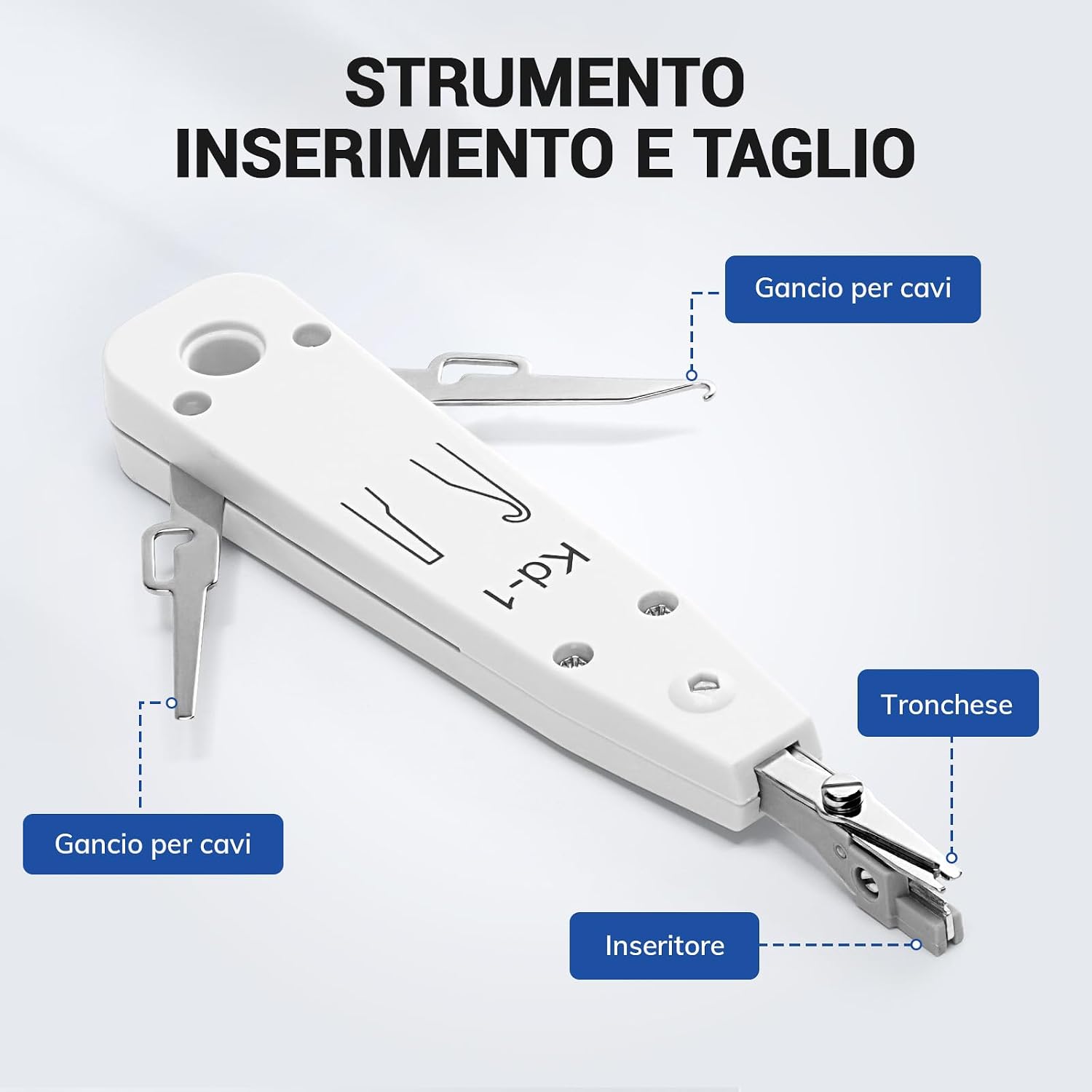 Detalle 2 de SGILE Kit di Attrezzi per Rete: Crimpatrice Pass-Through RJ45 e Set CAT6/7 Completo