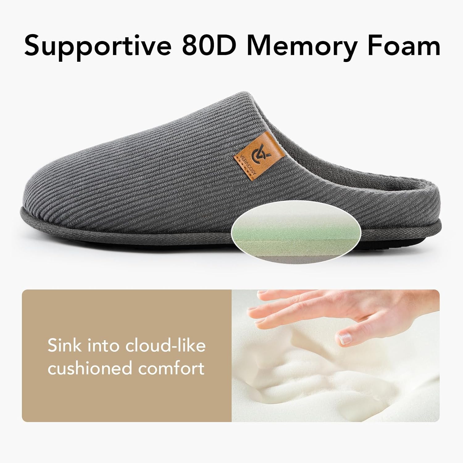 Thumbnail 4 de VeraCosy cosy slip-on slippers with 80D foam