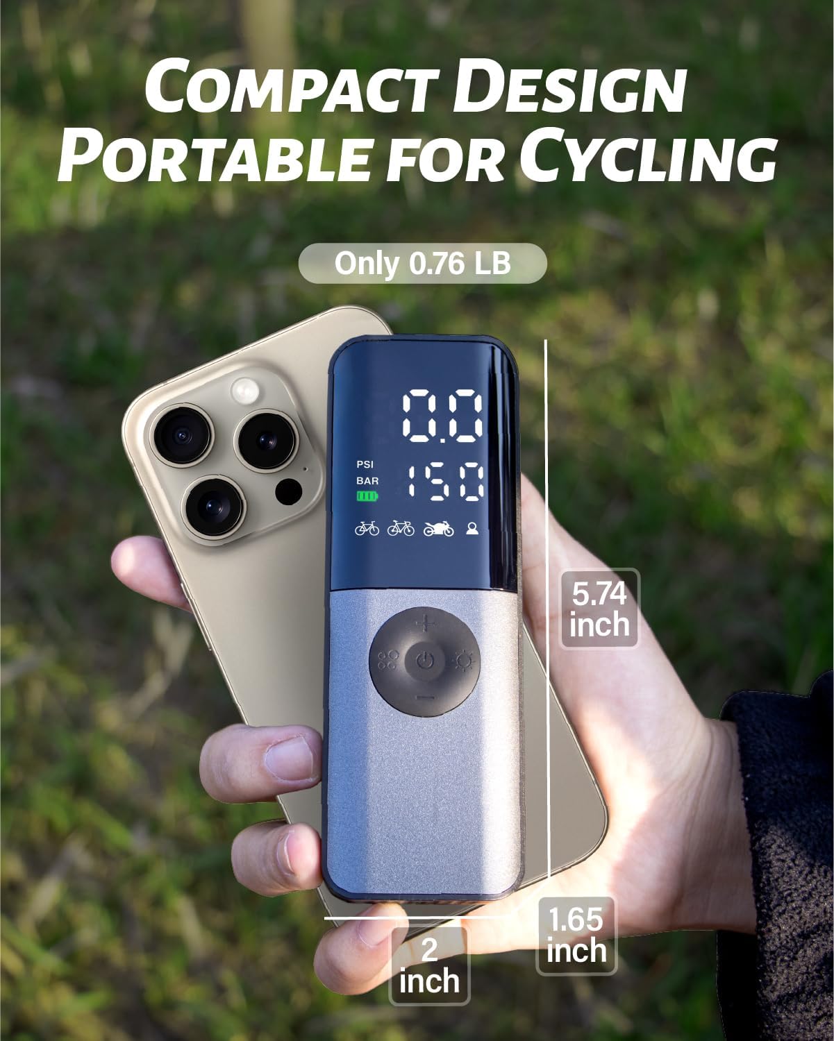 Thumbnail 3 de GPUTEK Electric Bike Pump 150Psi
