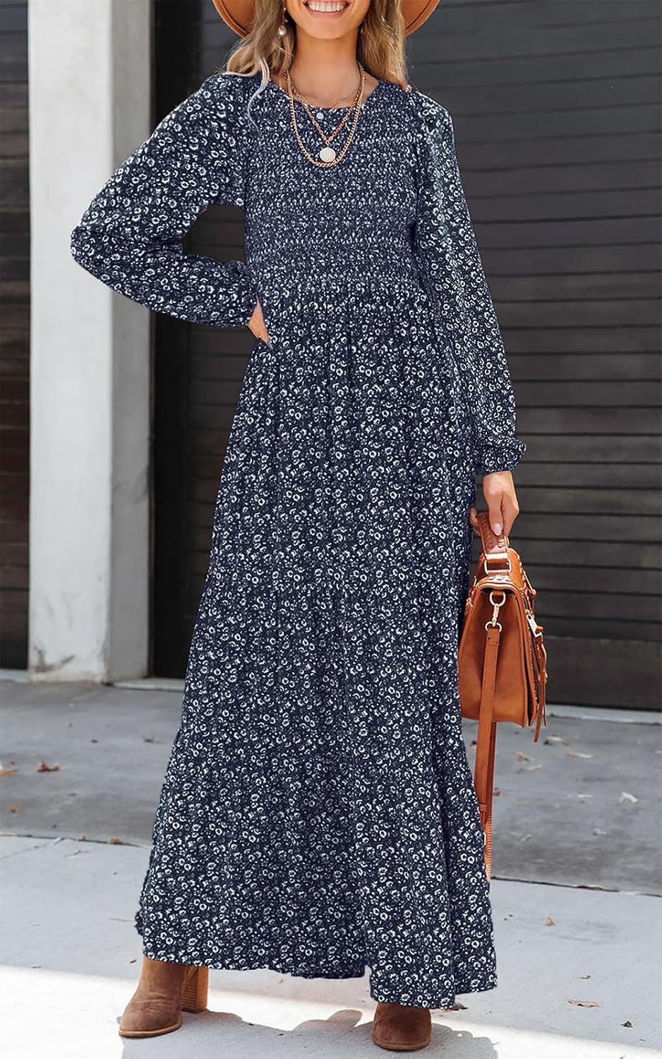 Detalle de PRETTYGARDEN Women’s Floral Maxi Dress 2026