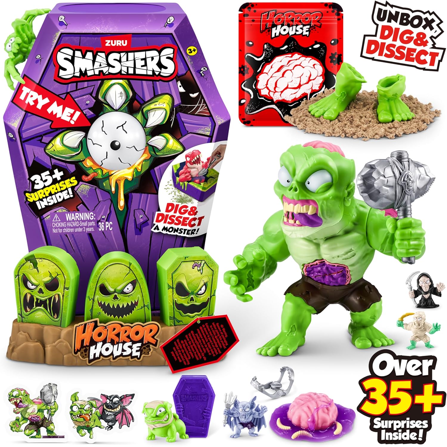 Thumbnail 2 de Smashers Mega Horror House (Brain Dead) by ZURU 🎃 Toy Coleccionable