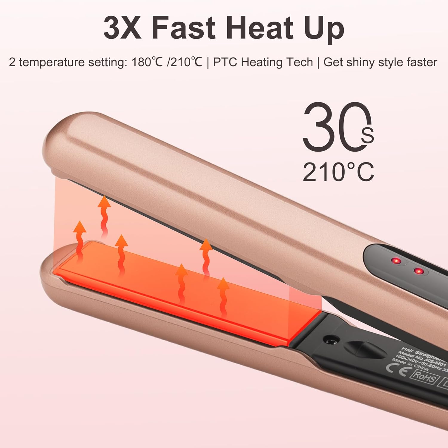 Detalle de JAETON Mini travel hair straightener 22cm