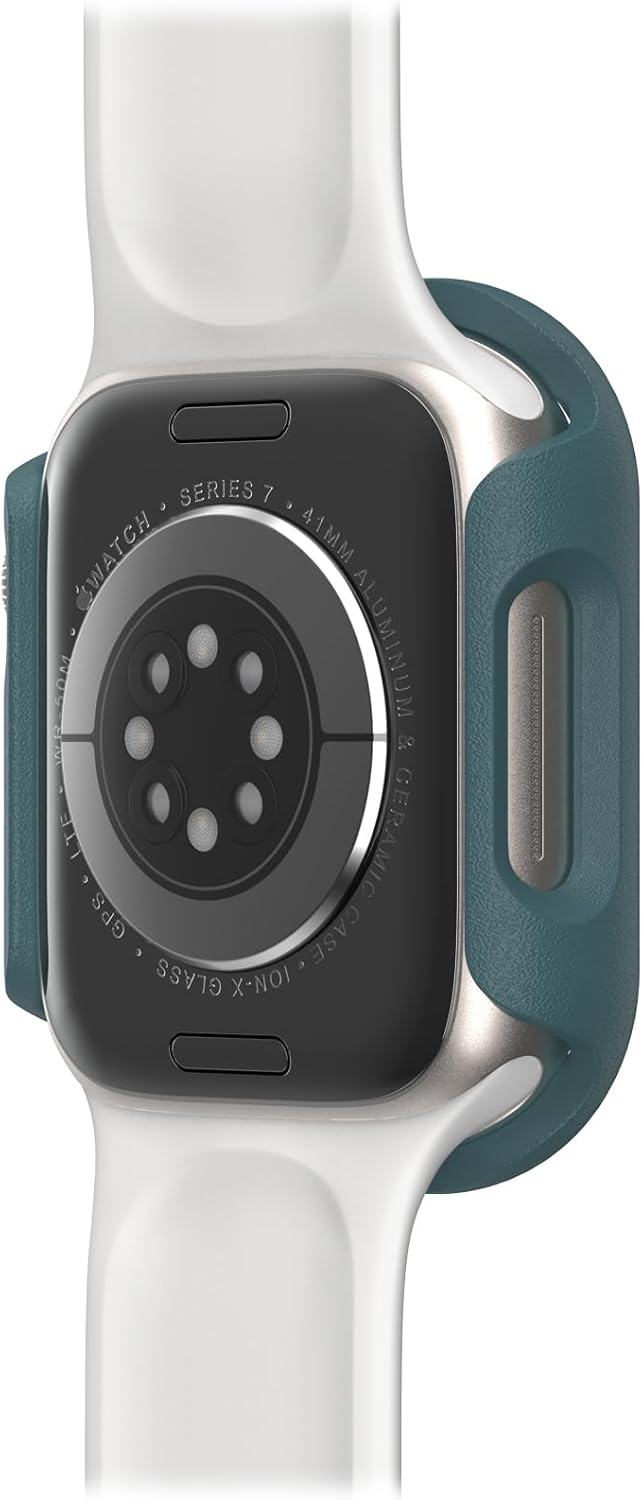 Detalle de OtterBox All Day Bumper per Apple Watch Series 9/8/7 da 41 mm – protezione antichock e contro urti, verde/blu