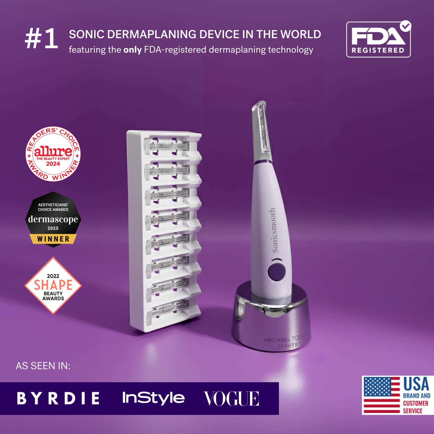 Detalle de Michael Todd Sonicsmooth Dermaplane Razor