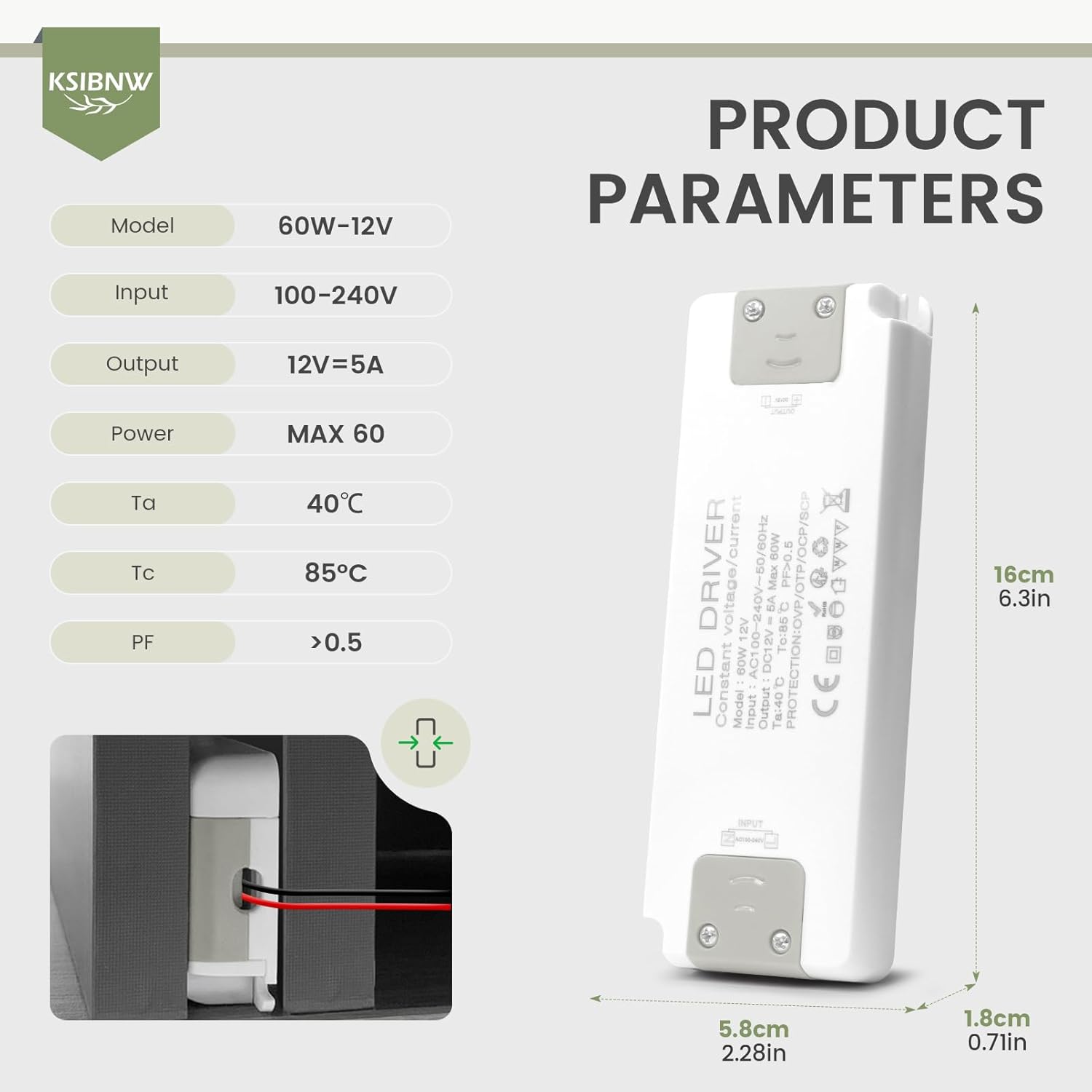 Thumbnail 4 de KSIBNW Alimentatore LED 60W 🔌