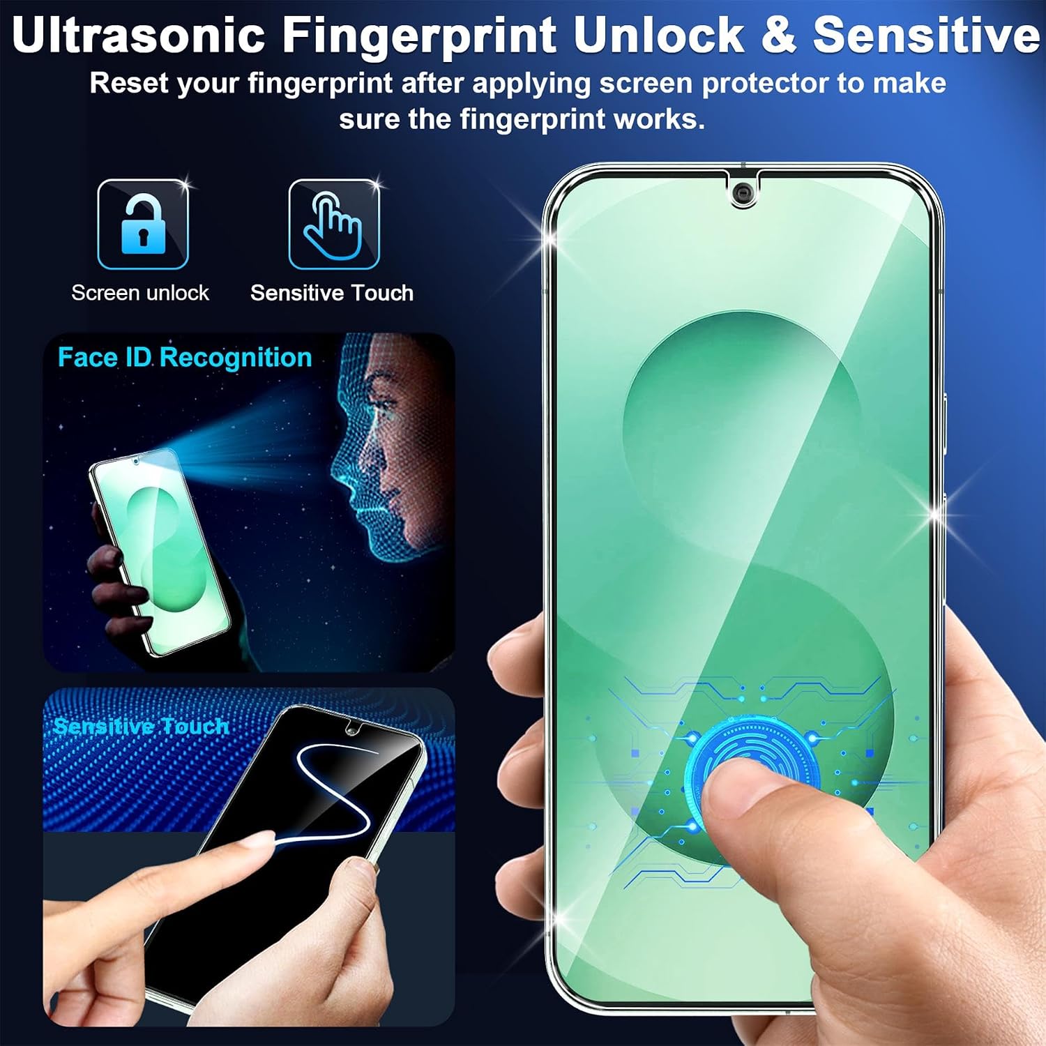 Thumbnail 6 de firtstnow 3 Pack Tempered Glass + 3 Pack Camera Lens Protector for Samsung Galaxy S25 Plus (6.7")