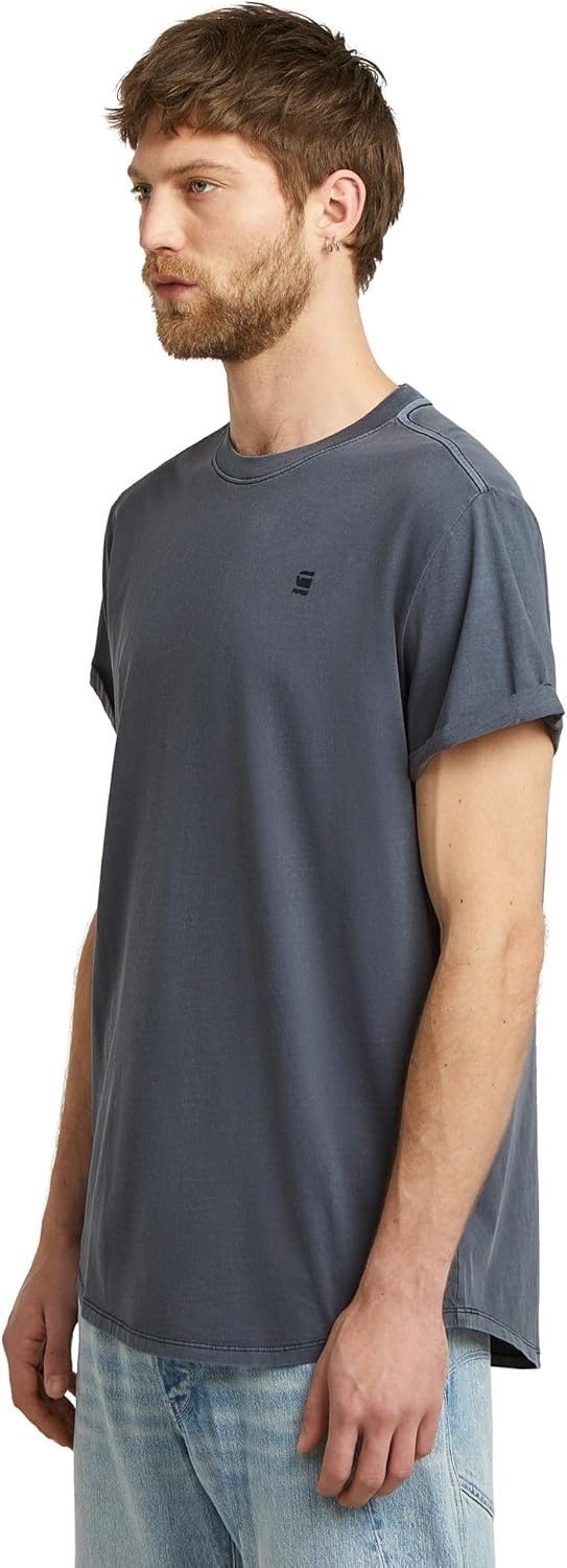 Detalle de G-Star Herren Base-S T-Shirt – Rundhals, kurze Ärmel, G-Star RAW Print