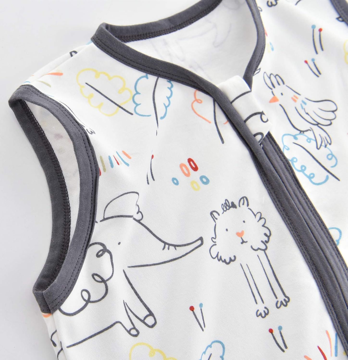 Thumbnail 1 de Chilsuessy Baby Schlafsack Sommer mit Füßen 0.5 Tog – 100% Baumwolle, Größe 100 cm (100–110 cm) – Glück Tiere