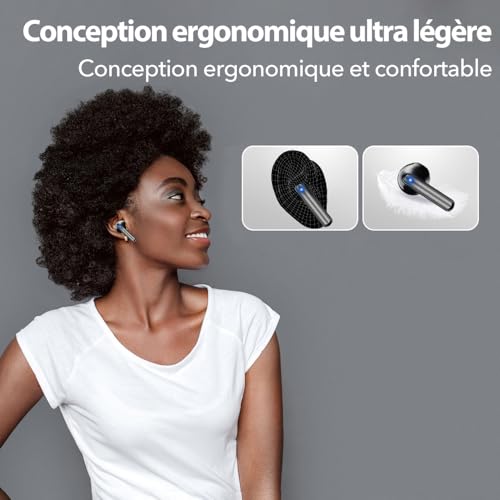 Thumbnail 4 de JBES Écouteurs Bluetooth Sans Fil – 6 micro ENC, 60 h, IP5, USB-C