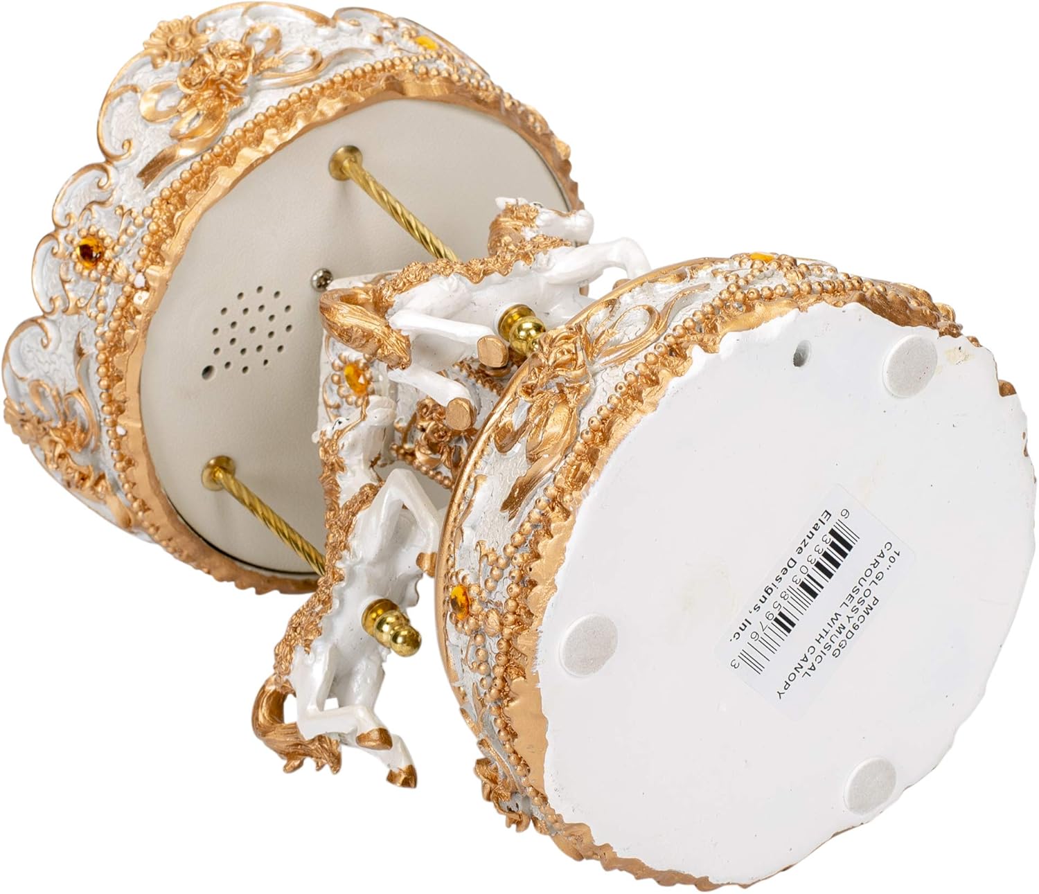 Thumbnail 4 de Elanze Carrousel Musical doré 25,4 cm ⏳