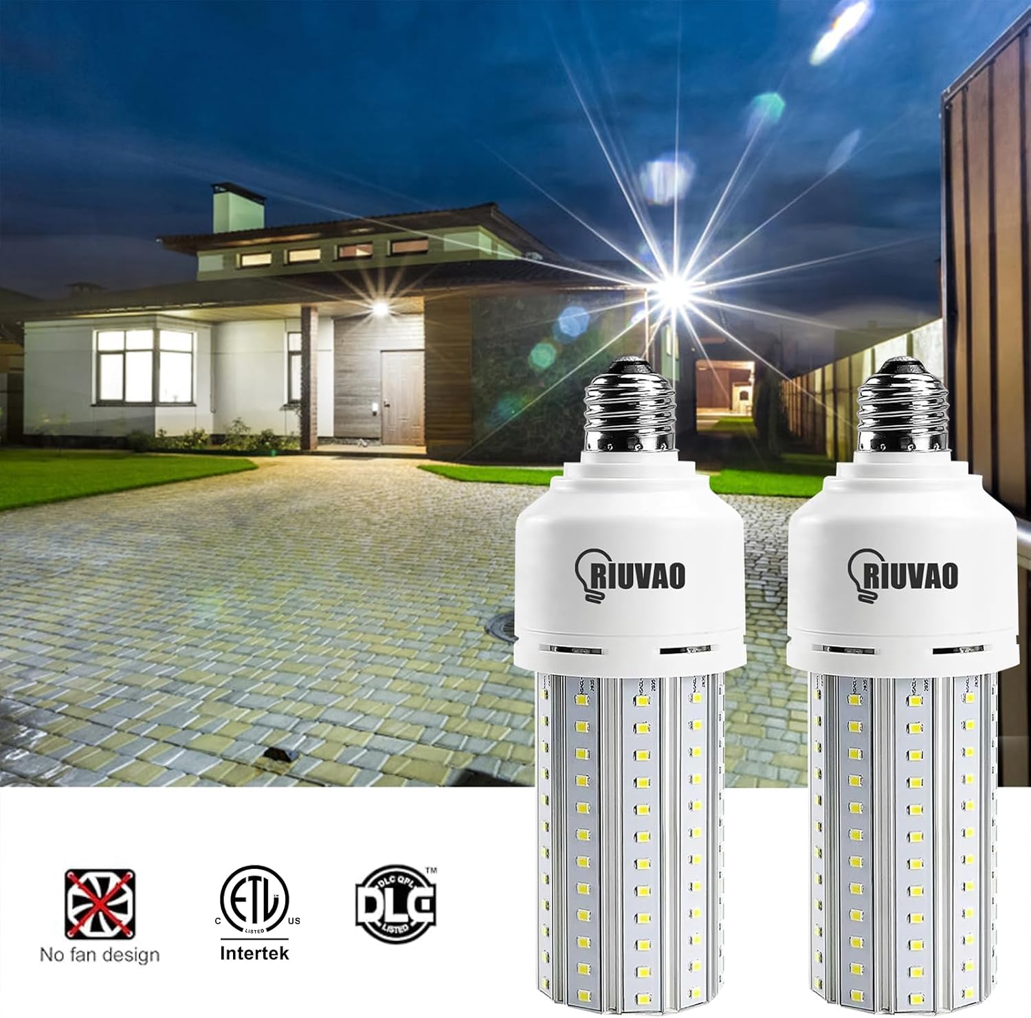 Detalle 2 de RIUVAO ACL5003 LED Corn Bulbs, 7,500 Lumens, 5,000K, 2-Pack