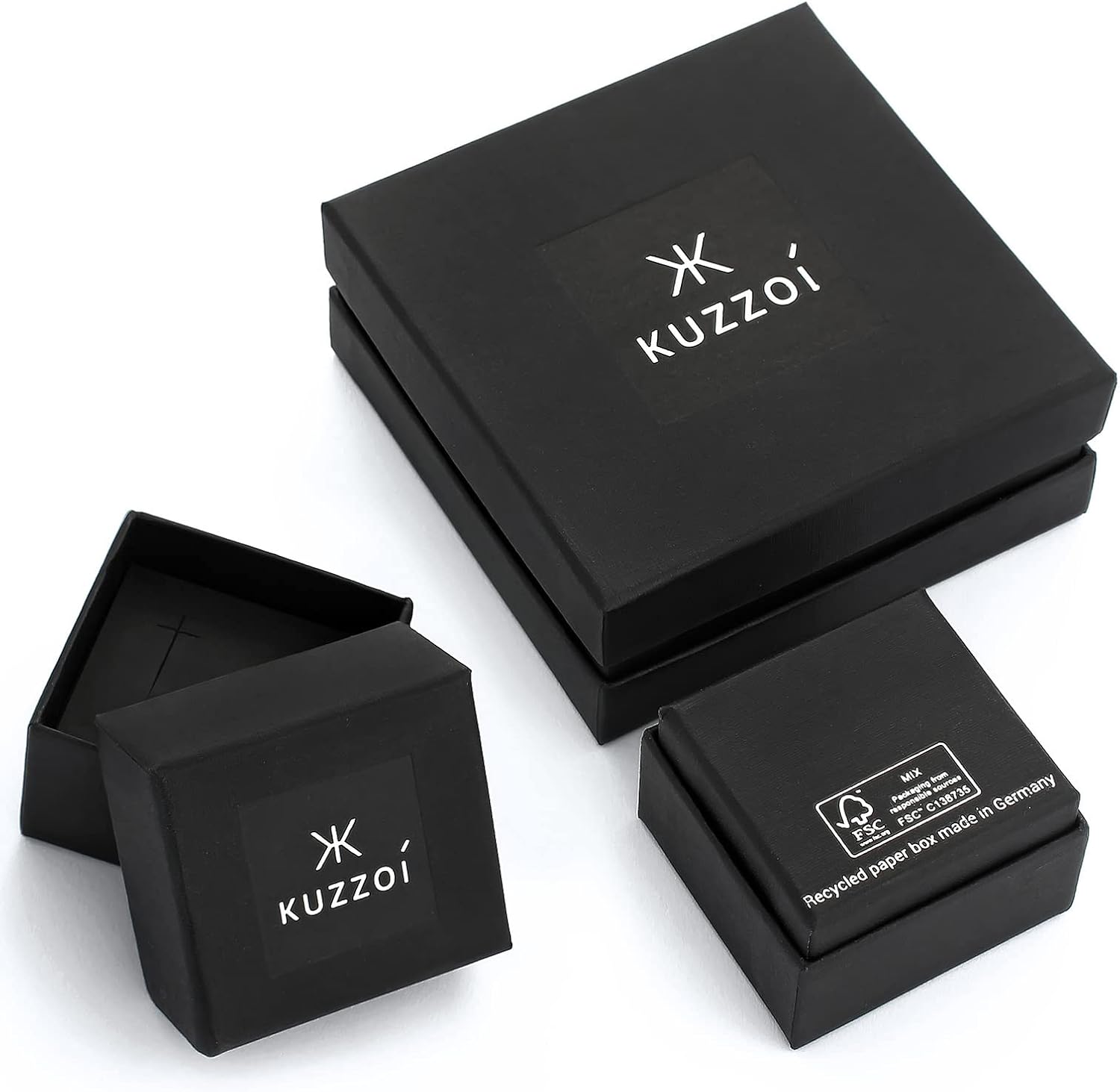 Thumbnail 5 de Kuzzoi Herrenring (9 mm) aus 925 Sterling Silber vergoldet – massiv handgeschmiedet im Used Look (Ringgrößen 60–66)