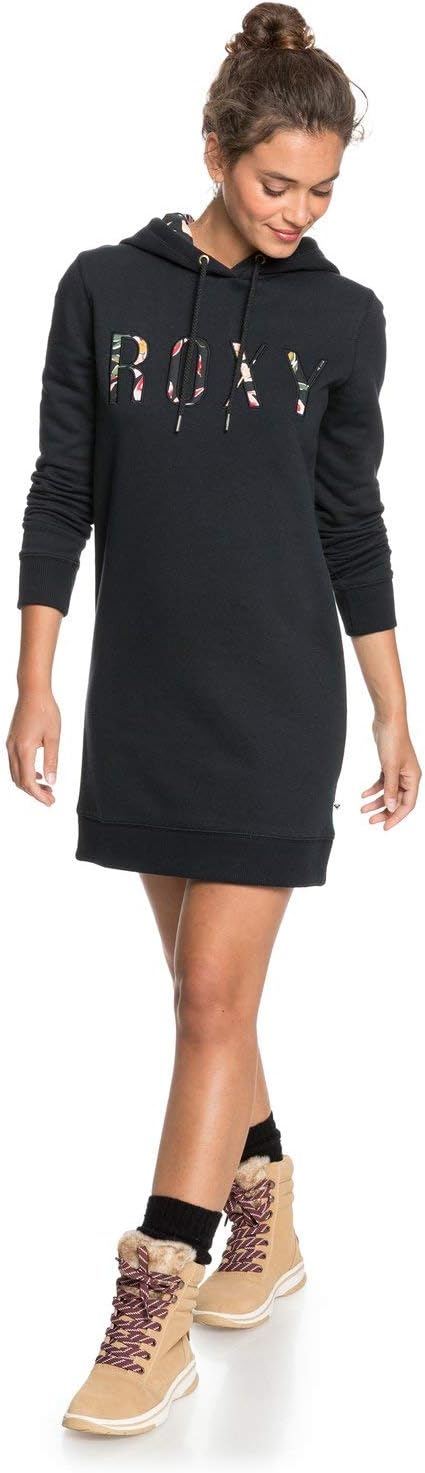 Detalle de Robe décontractée femme Roxy Be Rider J Ktdr Kvj0 — mélange coton/polyester, coupe droite et capuche imprimée