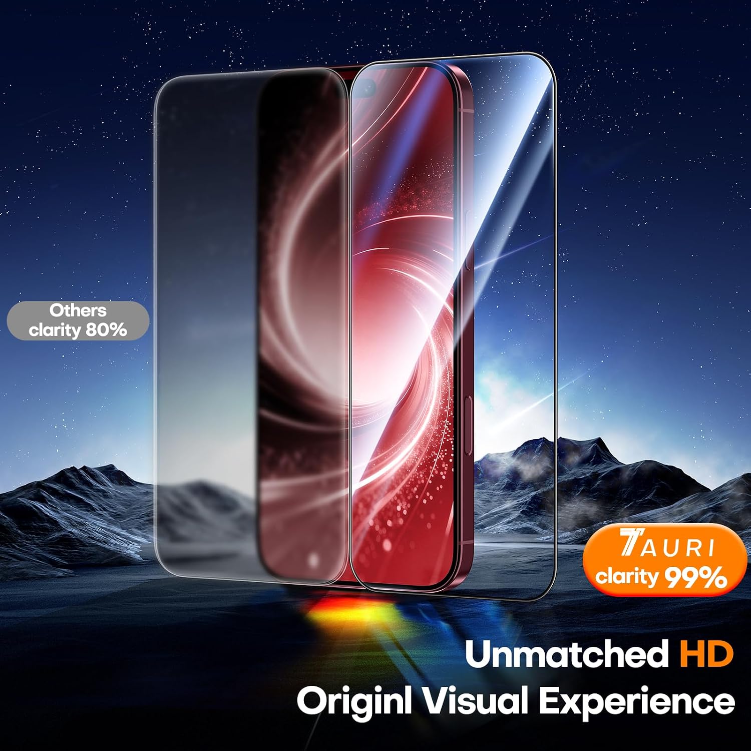Thumbnail 4 de TAURI iPhone 18 Pro Screen Protector, 2-Pack, 9H Tempered Glass