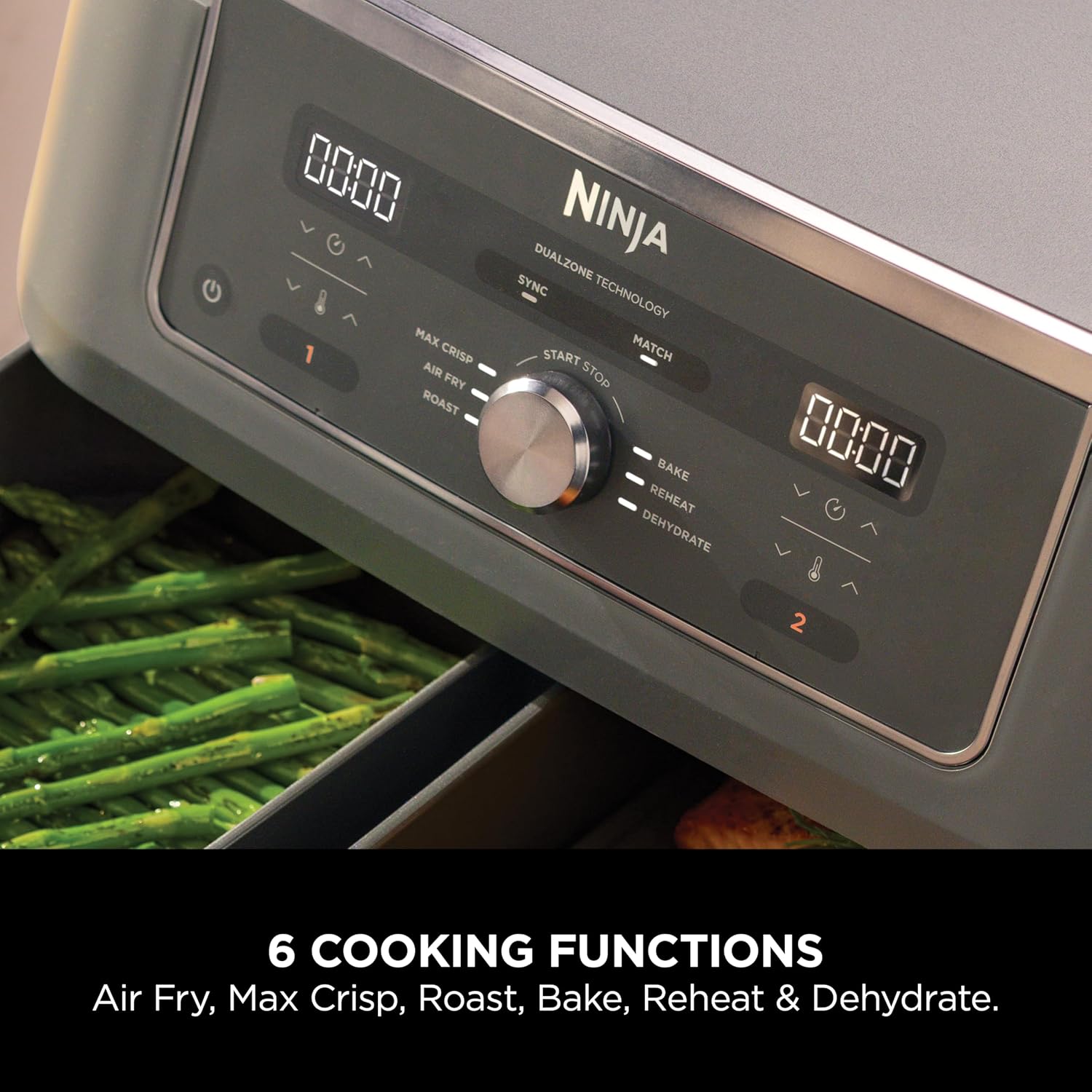 Thumbnail 4 de Ninja MAX Dual Zone Digital Air Fryer (DZ400UK) with 2 Drawers, 9.5L