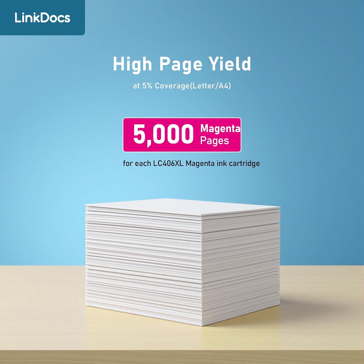 Detalle 2 de LinkDocs Magenta Ink Cartridge LC406XL