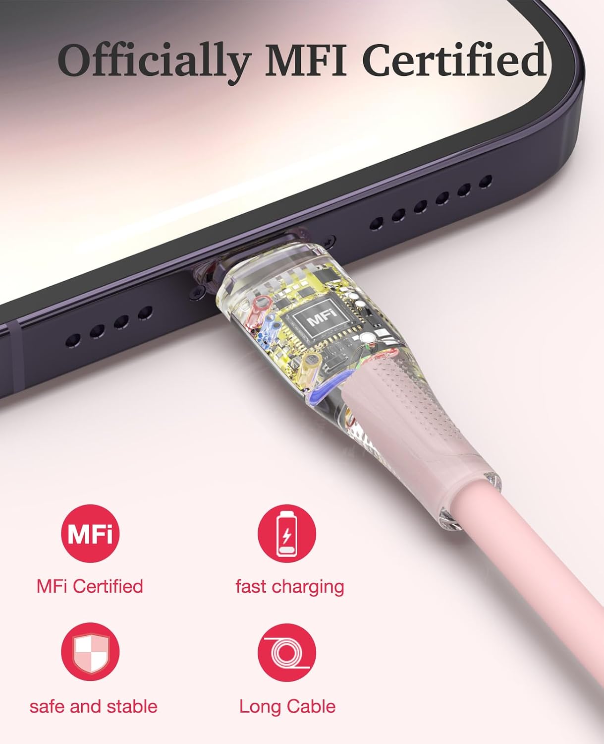 Detalle 1 de NKNZLY ZST-PGCS112223m-HS08 MFi Lightning Cable 6-Pack, 3–10 ft