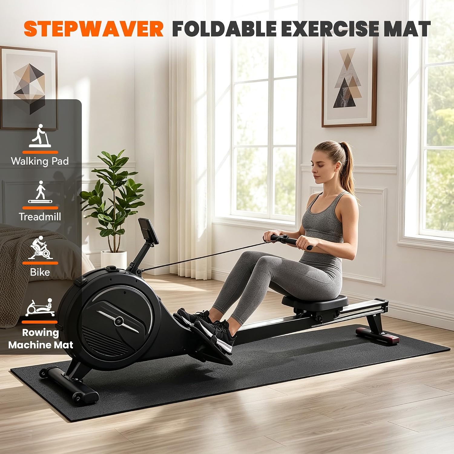 Detalle de Stepwaver 91-1 Walking Pad Mat, 102" x 36" PVC Non-Slip Floor Protector