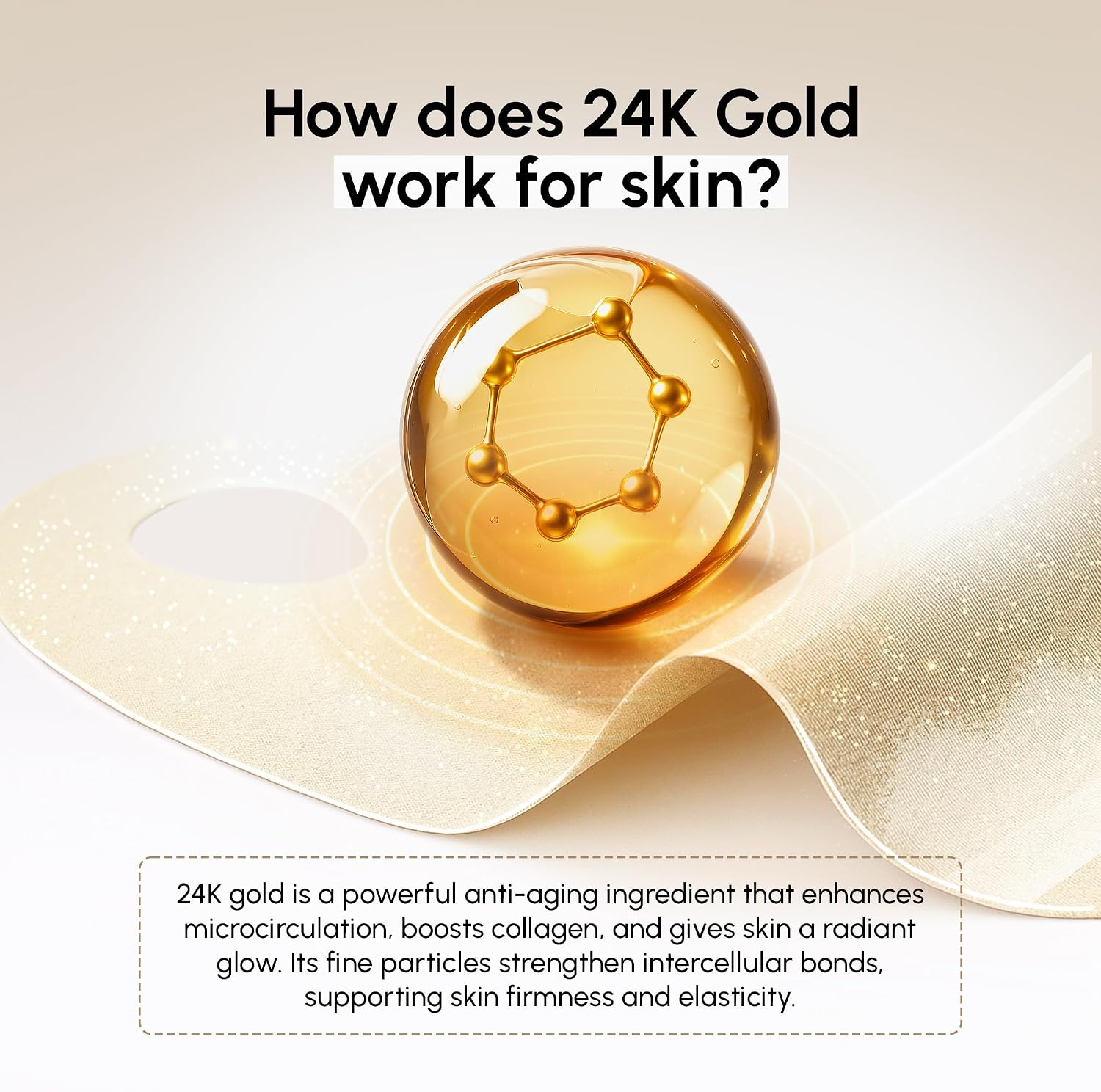 Detalle de MAREE Chin Strap V Line Lifting Mask (24K Gold) Hydrogel Double Chin & Neck Lift Tape Mask, 10 PCS