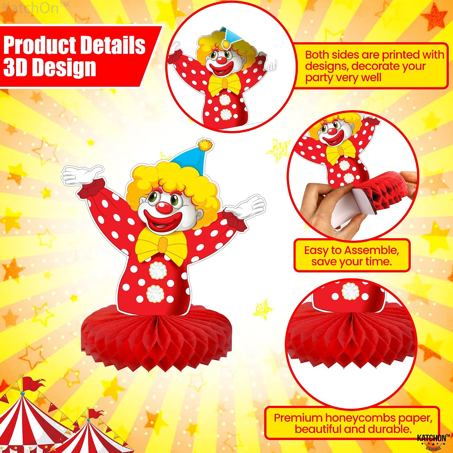 Detalle de Carnival Centerpieces for Tables - Pack of 9 by KatchOn