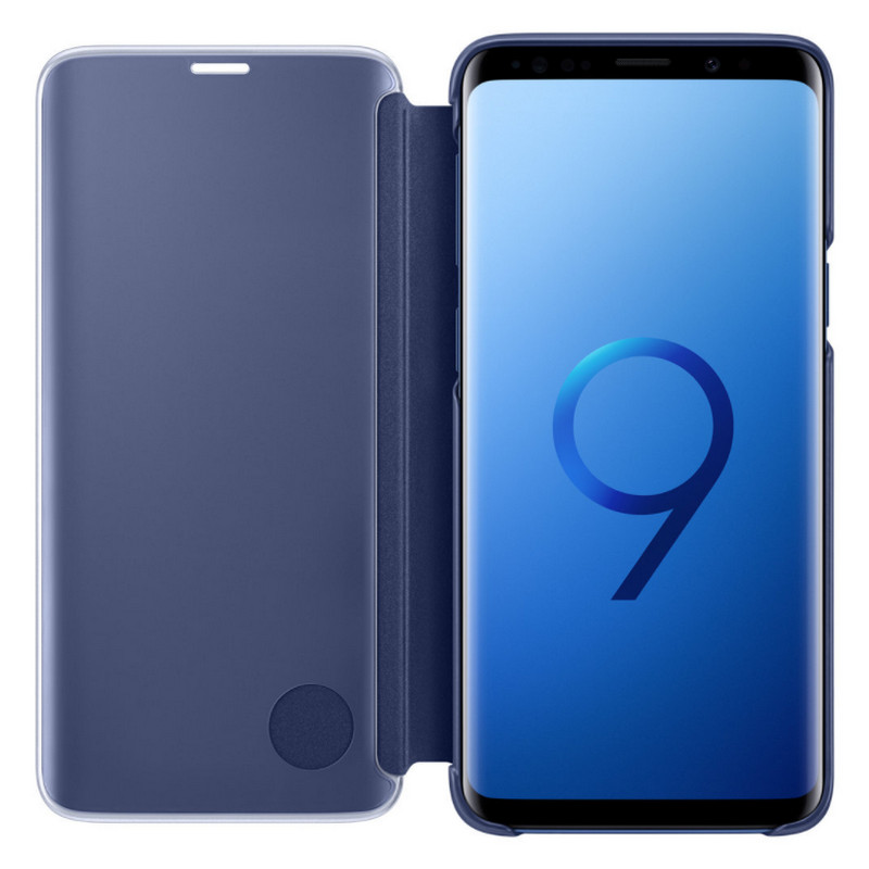 Detalle de Samsung EF-ZG960 Clear View Standing Cover Azul para Galaxy S9