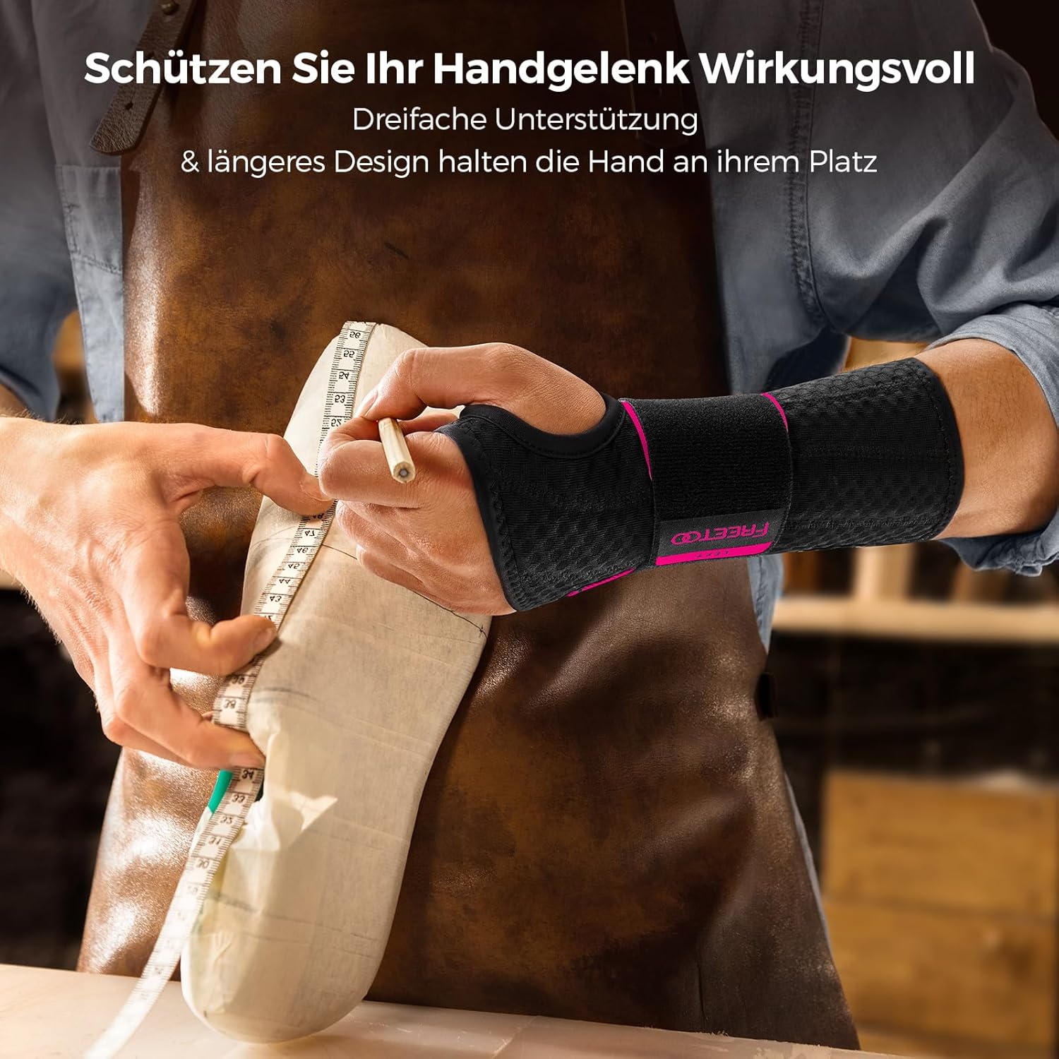 Thumbnail 2 de FREETOO Leicht-Passform Handgelenkstütze mit Bio-Karpaltunnel-Schiene – Allround-Orthese für RSI, Sehnenscheidenentzündung und mehr