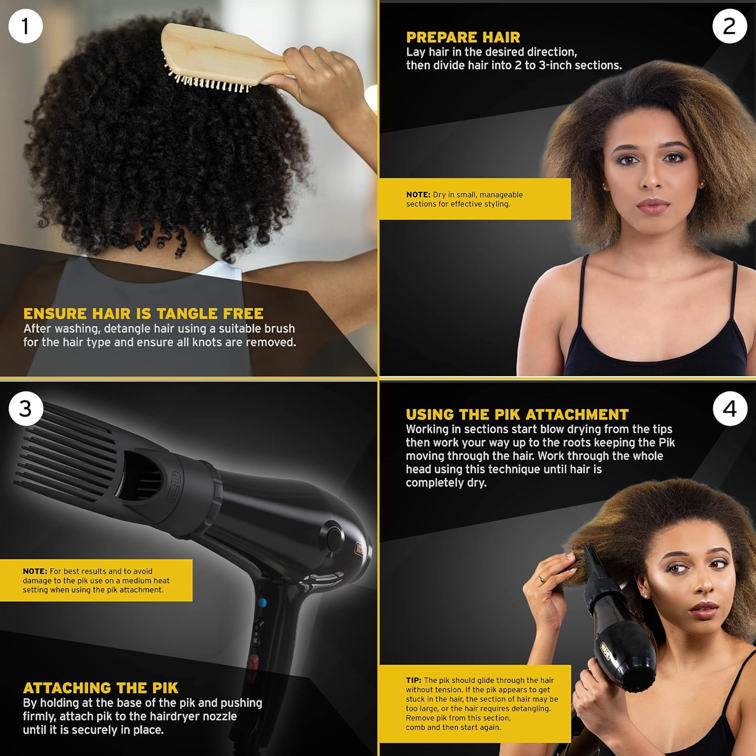 Thumbnail 6 de Wahl PowerPik 2 Hairdryer for Afro Hair with Pik Attachment