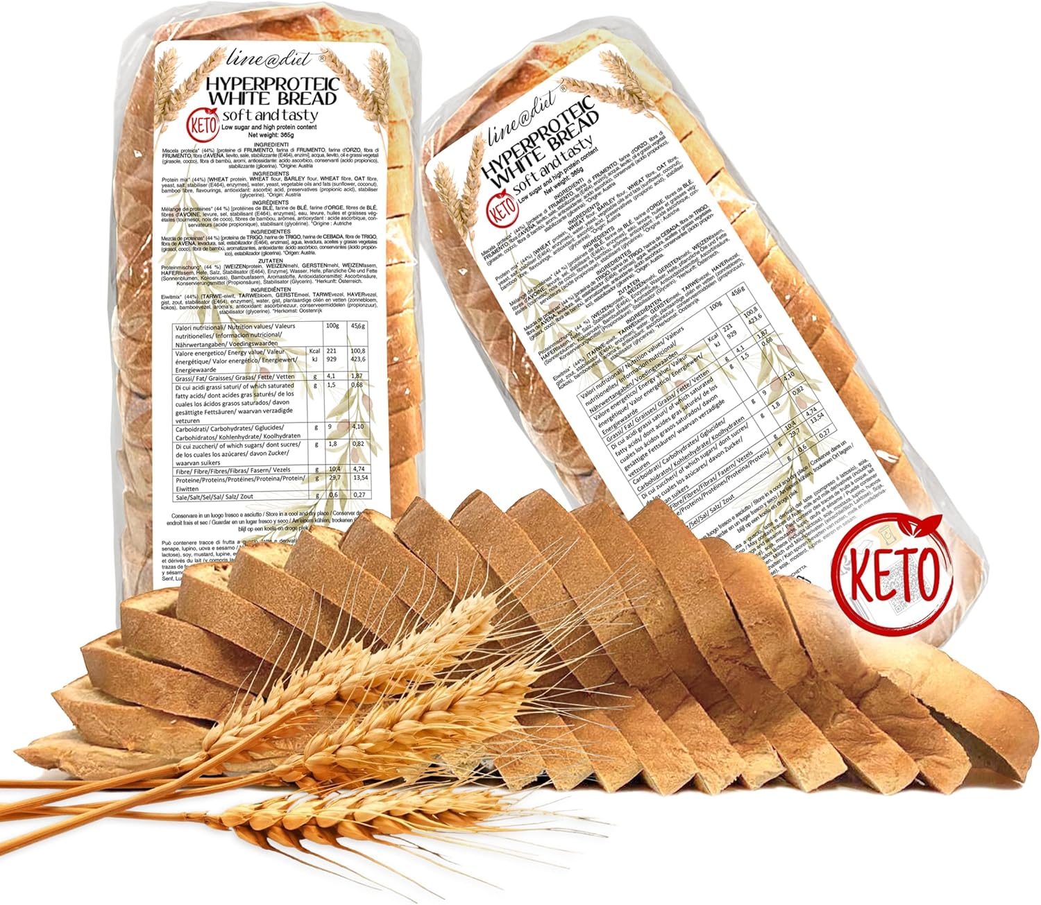 Thumbnail 5 de Pane bauletto BIANCO KETO PROTEICO Line@diet – 30% proteine, low carb