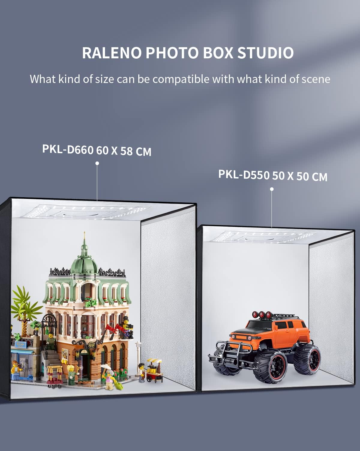 Thumbnail 6 de RALENO Fotobox 60x60 cm Lichtbox für Produktfotos